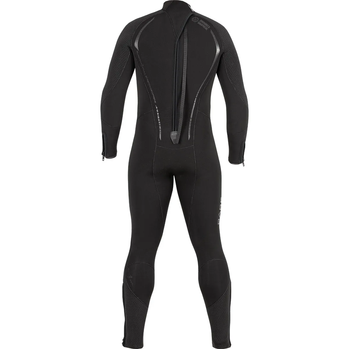 Open Box Bare 3mm Mens Reactive Full Wetsuit-Black-3X-Large