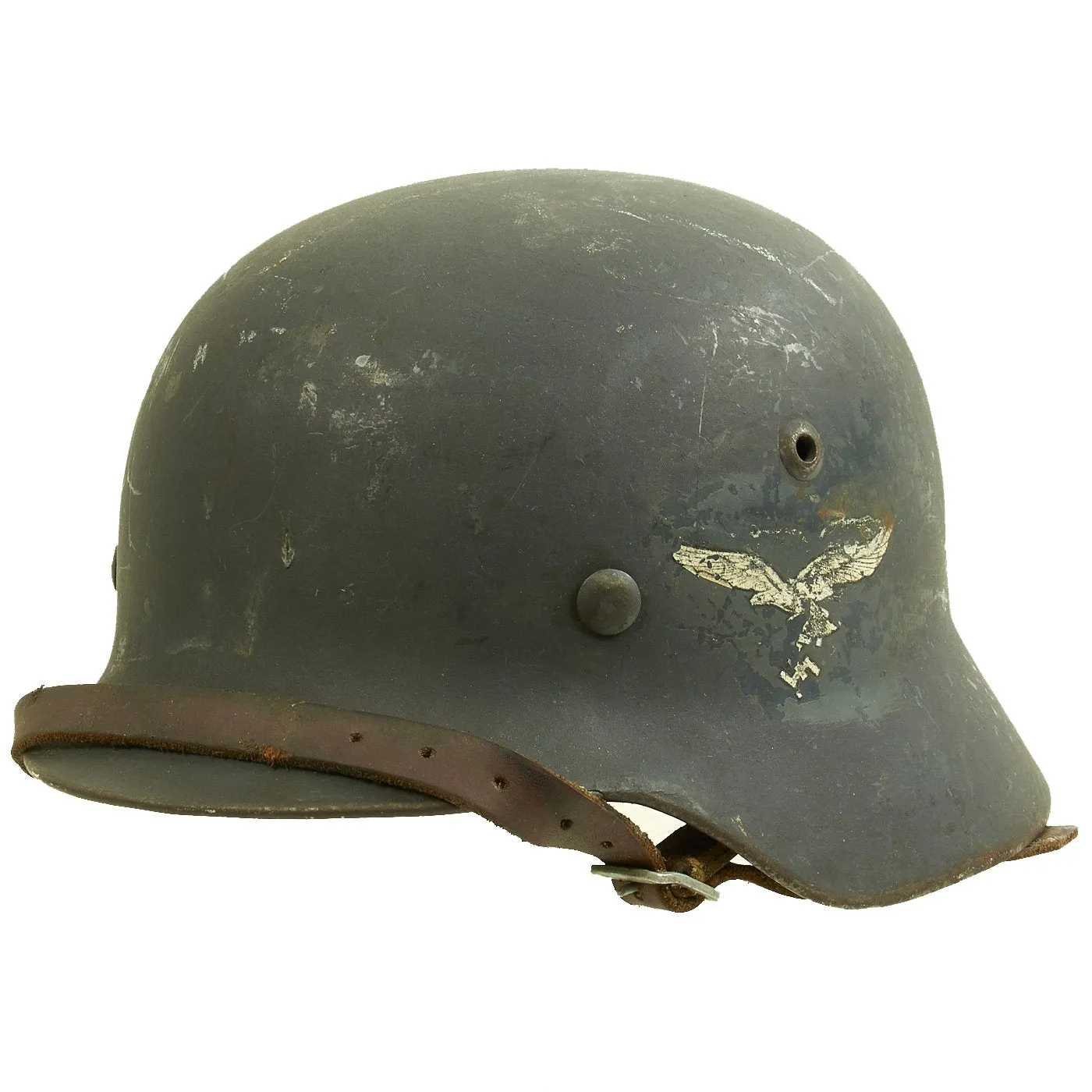 Original German Pre-WWII 1936 dated Luftwaffe Unit Marked M35 Double Decal Steel Helmet - ET62