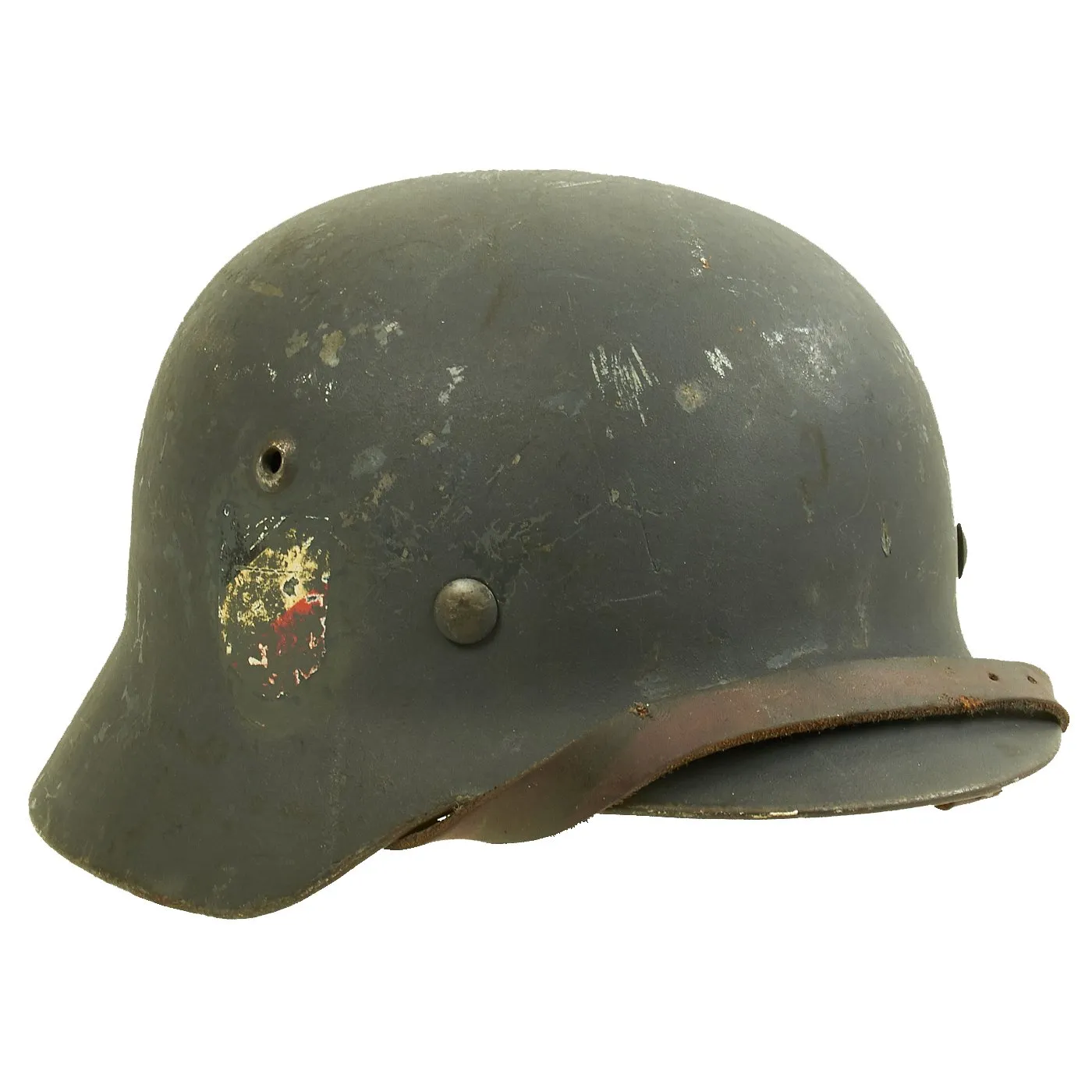 Original German Pre-WWII 1936 dated Luftwaffe Unit Marked M35 Double Decal Steel Helmet - ET62