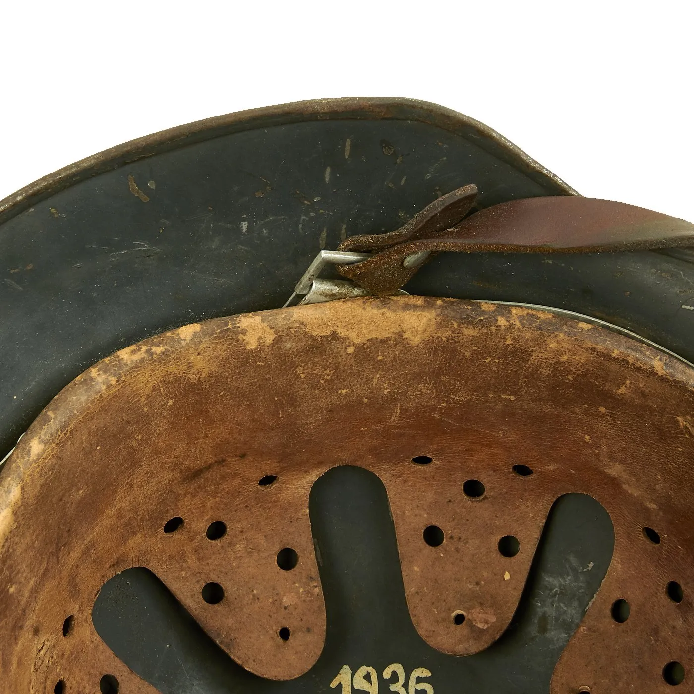 Original German Pre-WWII 1936 dated Luftwaffe Unit Marked M35 Double Decal Steel Helmet - ET62