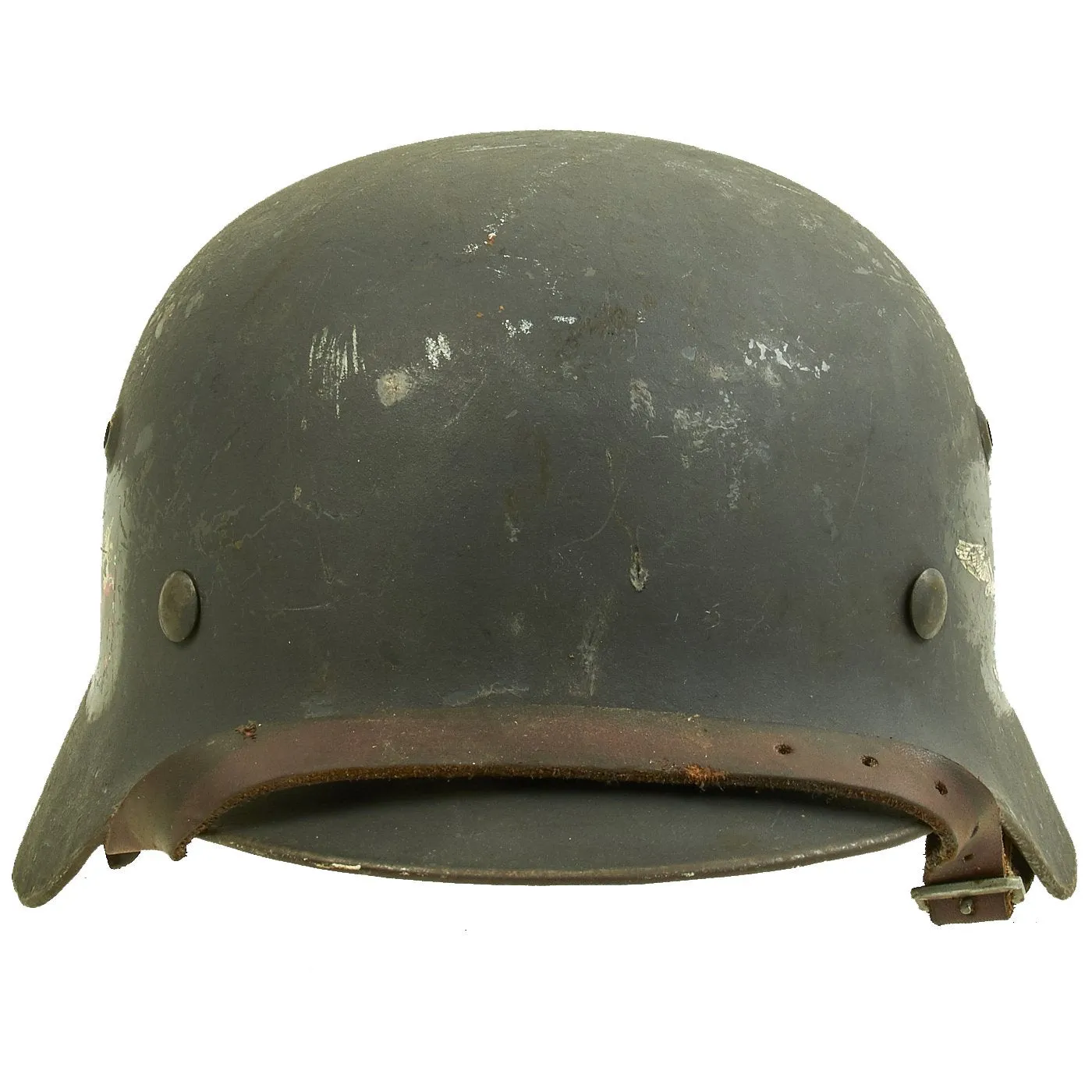 Original German Pre-WWII 1936 dated Luftwaffe Unit Marked M35 Double Decal Steel Helmet - ET62