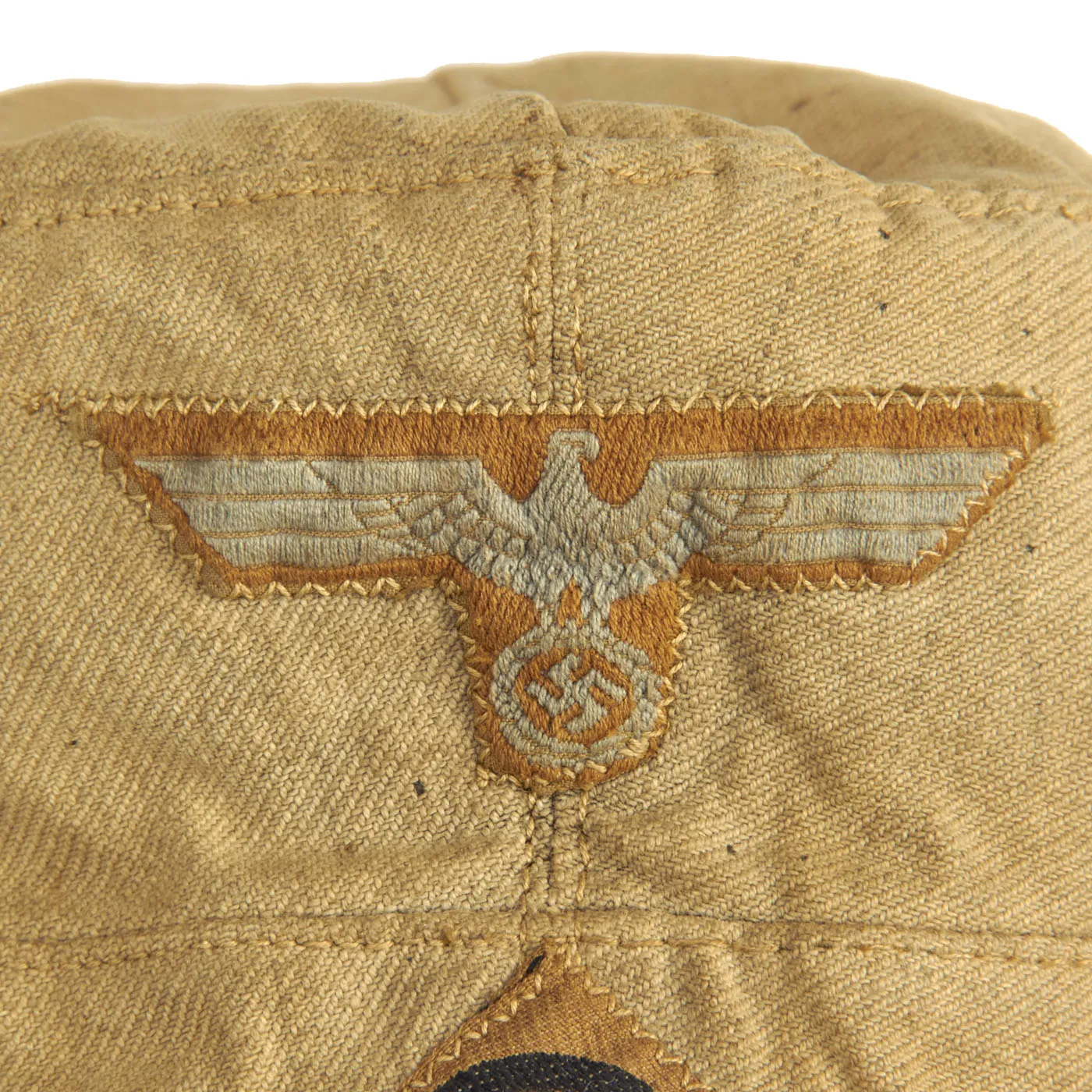 Original German WWII 1941 Dated Service Worn M41 Afrikakorps DAK Tropical Field Cap in 57cm - Tropeneinheitsfeldmütze