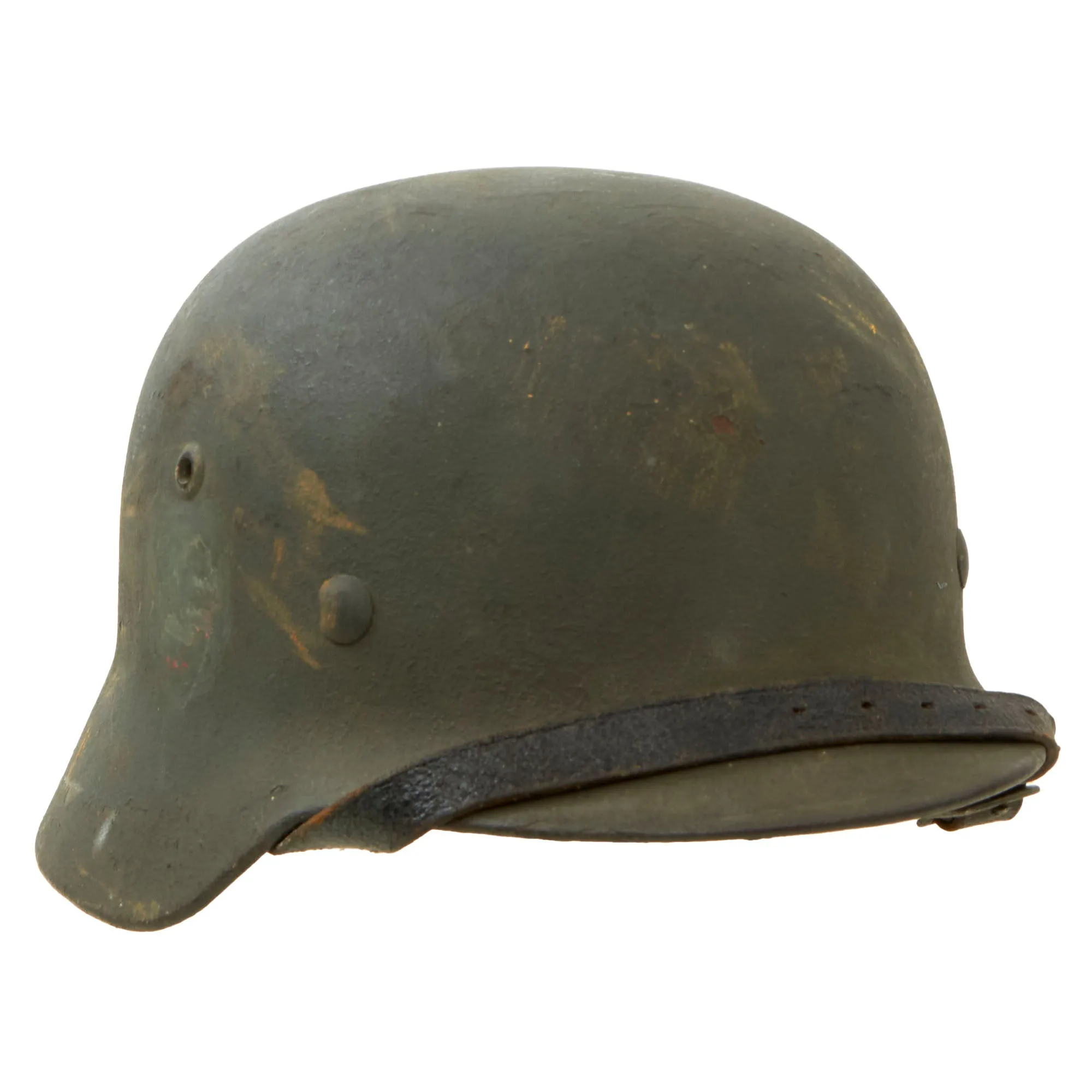 Original German WWII Army Heer M35 Former Double Decal Helmet with 57cm Liner & Chinstrap - Size 64 Shell