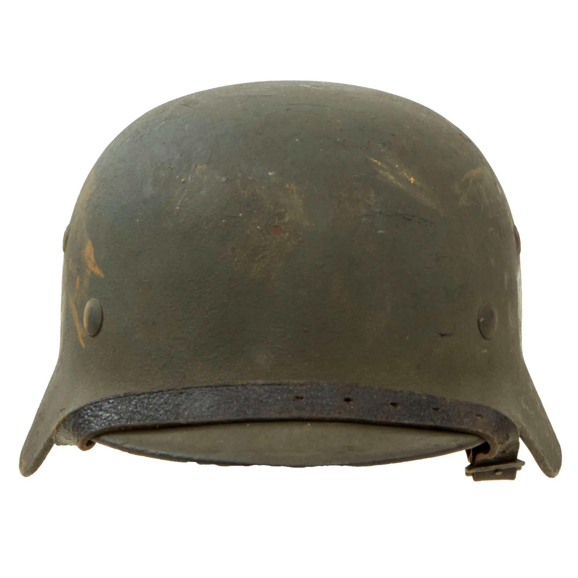 Original German WWII Army Heer M35 Former Double Decal Helmet with 57cm Liner & Chinstrap - Size 64 Shell