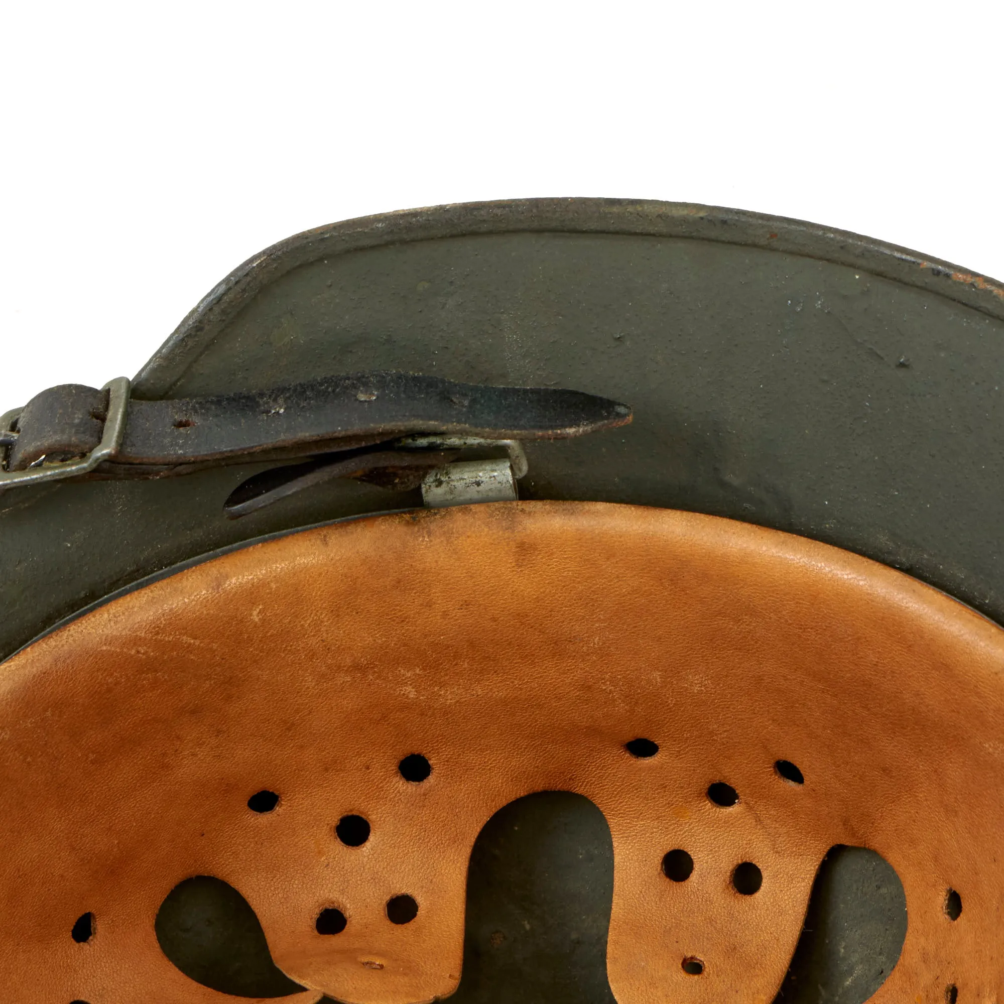 Original German WWII Army Heer M35 Former Double Decal Helmet with 57cm Liner & Chinstrap - Size 64 Shell