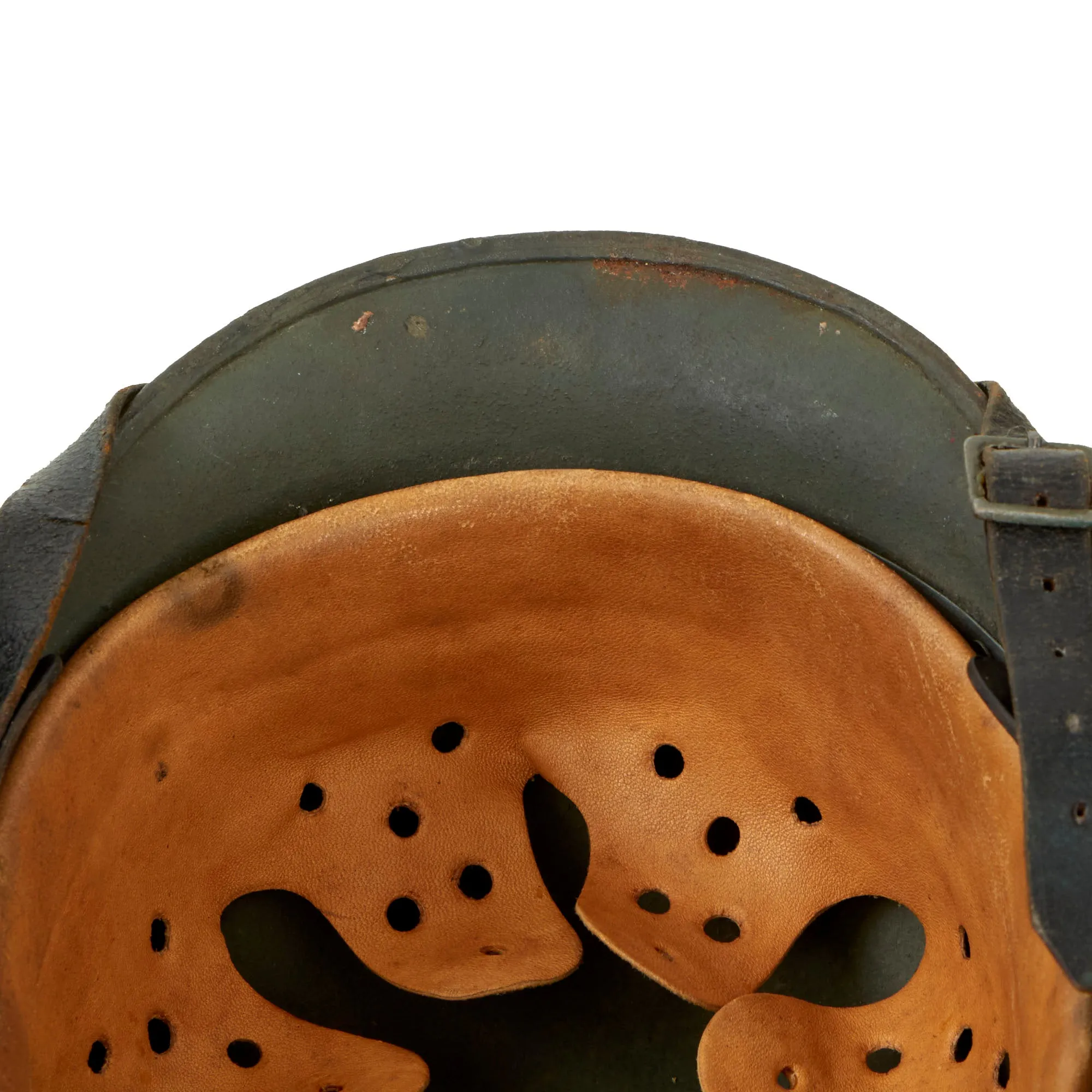 Original German WWII Army Heer M35 Former Double Decal Helmet with 57cm Liner & Chinstrap - Size 64 Shell