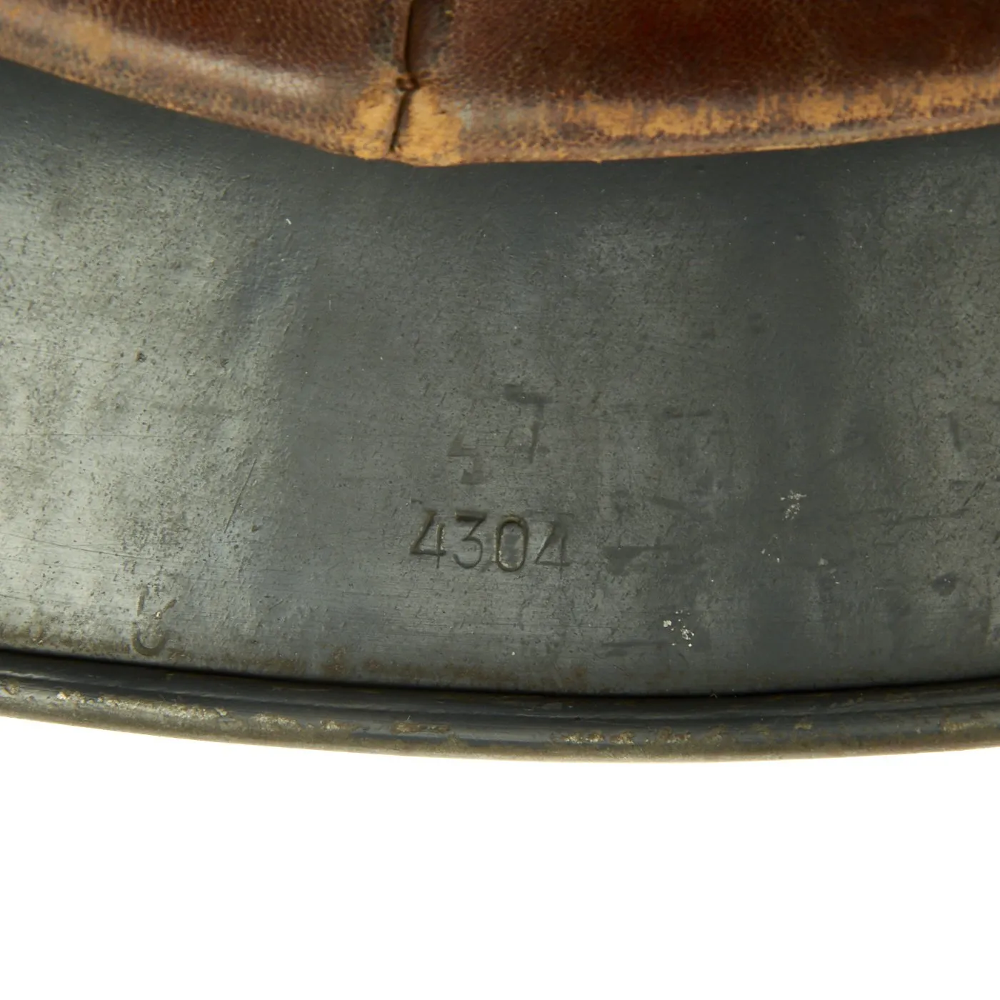 Original German WWII Luftwaffe M35 Double Decal Size 61cm Helmet with 1939 Dome Stamp and LBA Chinstrap - ET68