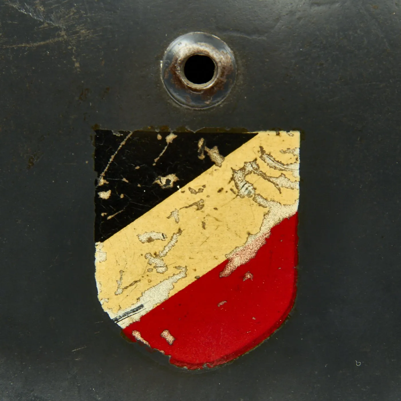 Original German WWII Luftwaffe M35 Double Decal Size 61cm Helmet with 1939 Dome Stamp and LBA Chinstrap - ET68