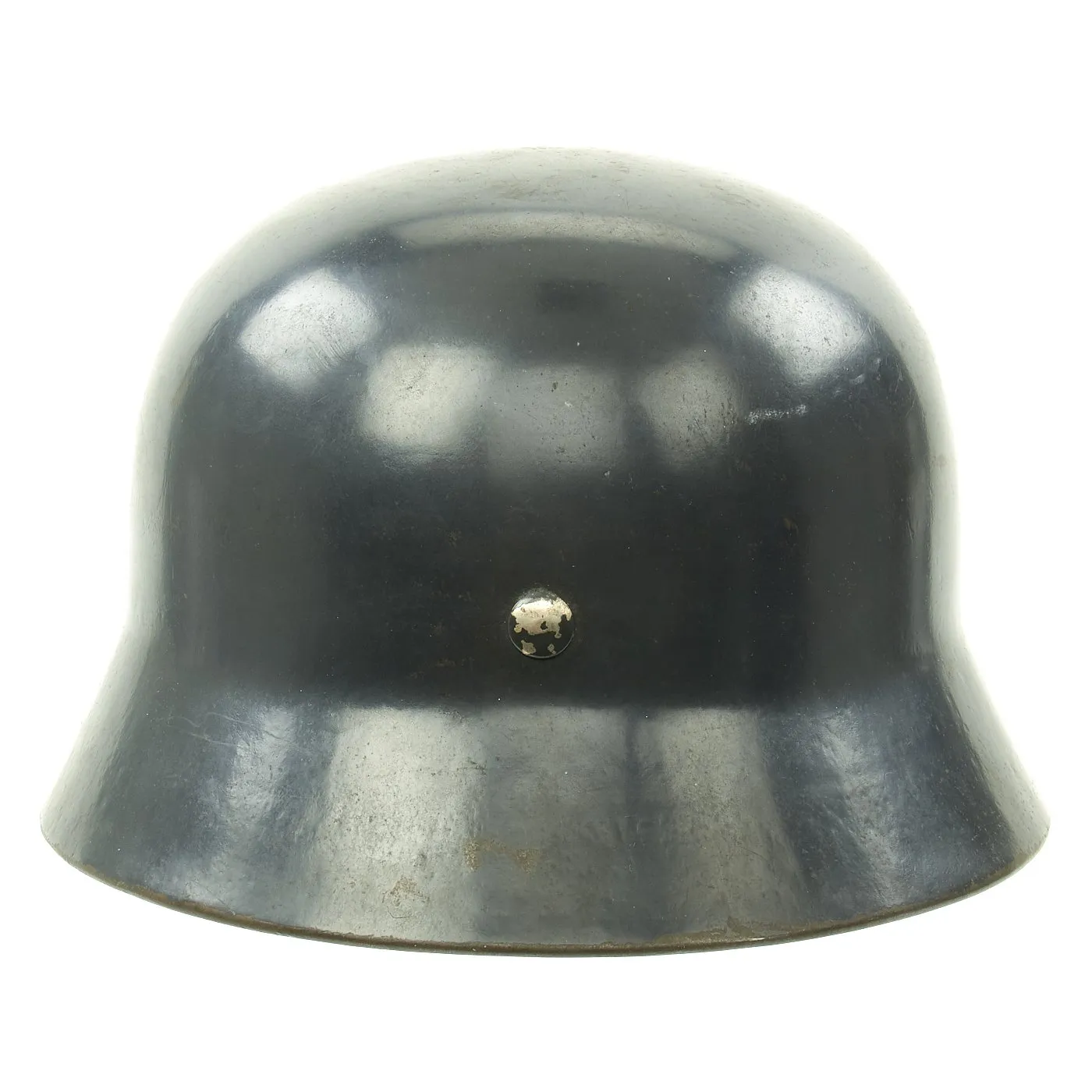 Original German WWII Luftwaffe M35 Double Decal Size 61cm Helmet with 1939 Dome Stamp and LBA Chinstrap - ET68