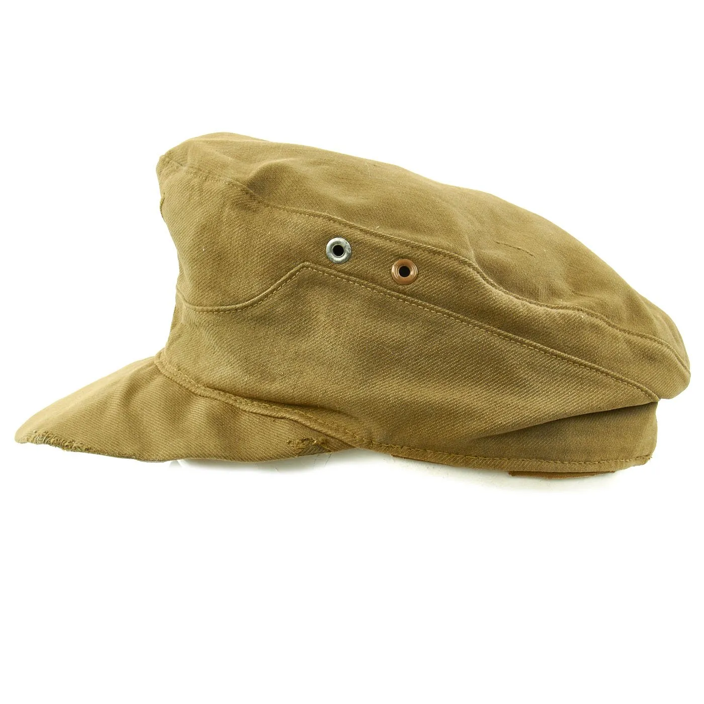 Original German WWII Model 41 Afrika Korps Tropical Field Cap dated 1943 - Tropeneinheitsfeldmütze M41