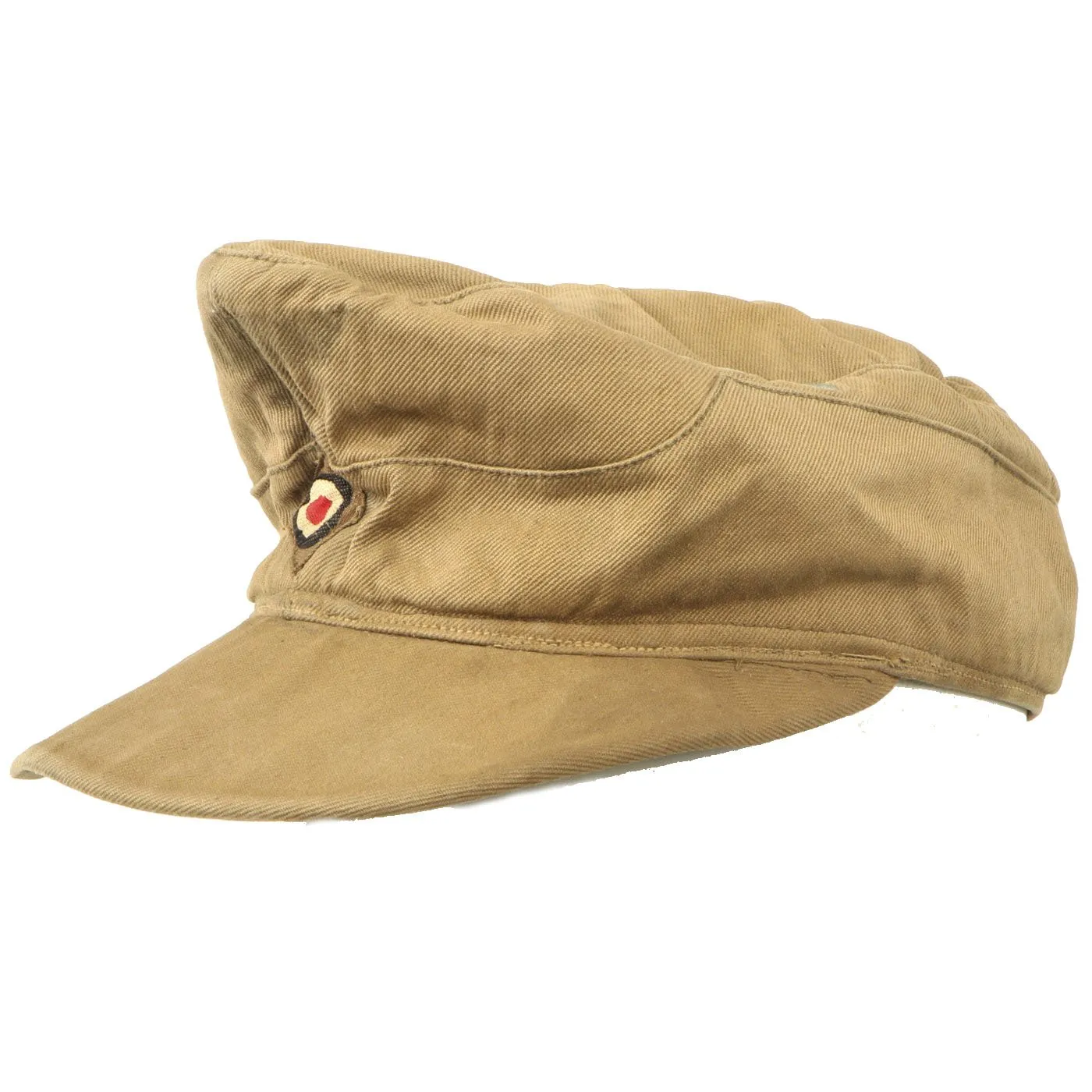 Original German WWII P.O.W. Worn M41 Afrikakorps DAK Tropical Field Cap - Tropeneinheitsfeldmütze