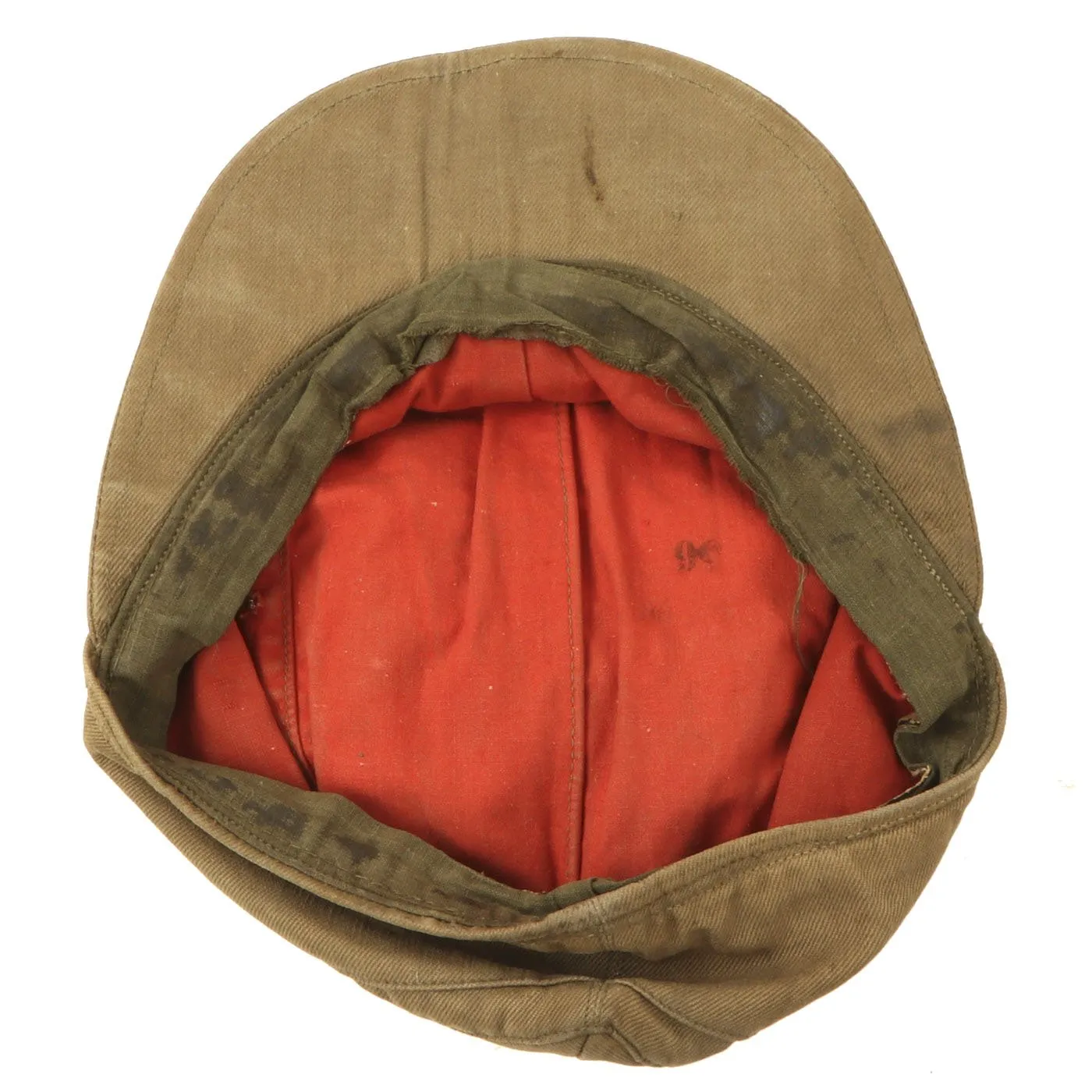 Original German WWII P.O.W. Worn M41 Afrikakorps DAK Tropical Field Cap - Tropeneinheitsfeldmütze