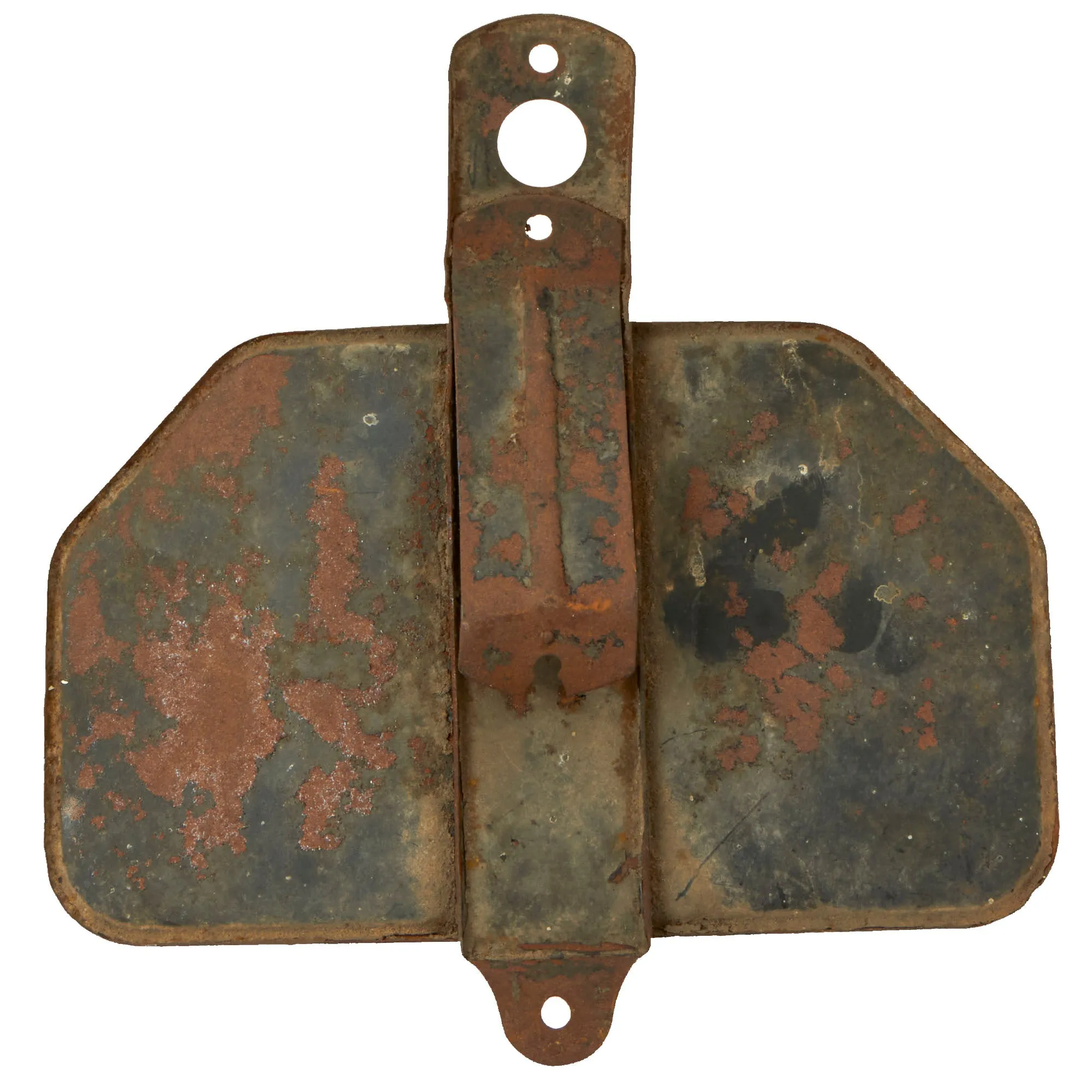 Original German WWII Wehrmacht Luftwaffe Army Motorcycle Rear Fender License Plate with Depot Stamps - WL-315 234