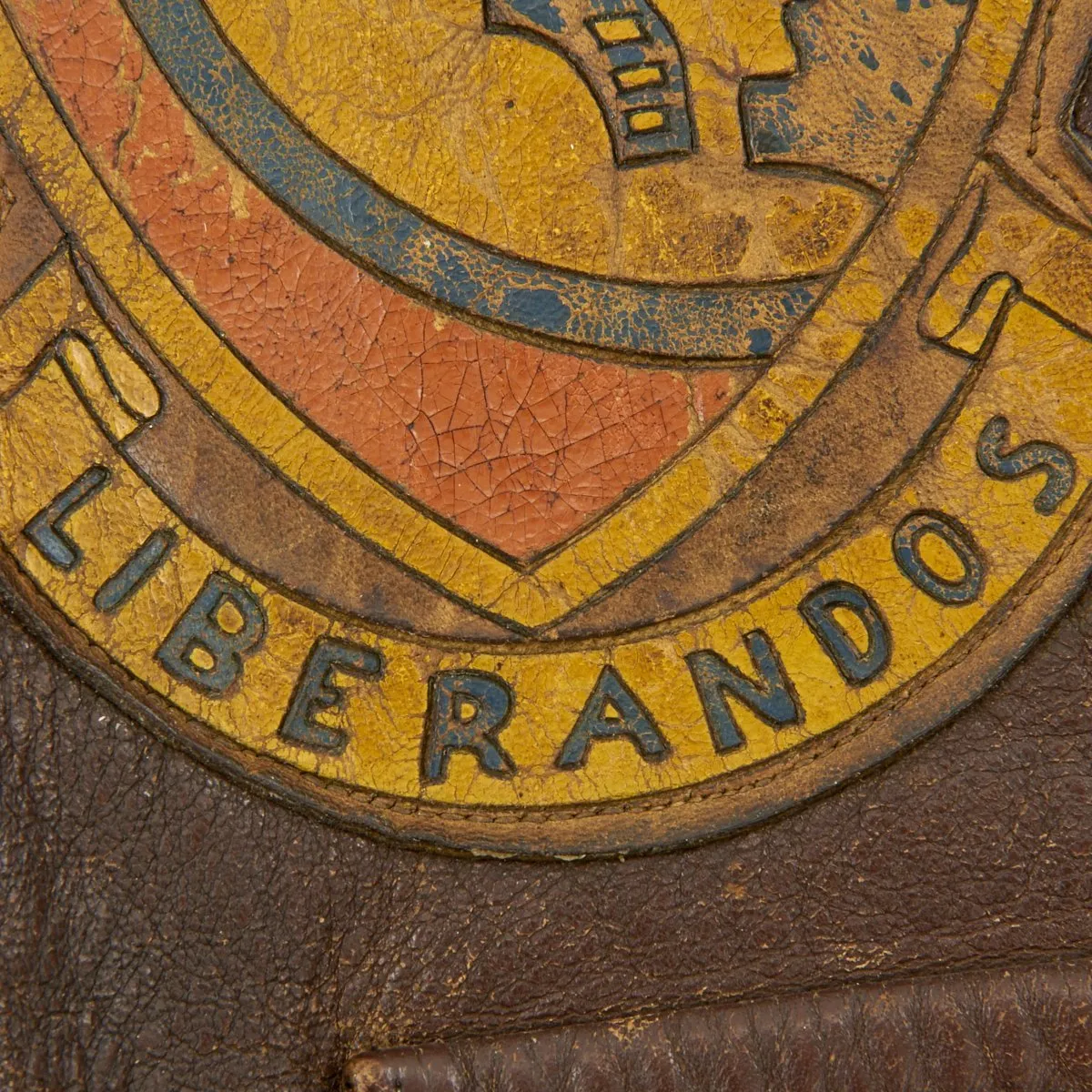 Original U.S WWII 376th Bomb Group Liberandos A-2 Flight Jacket - Order of the Winged Boot