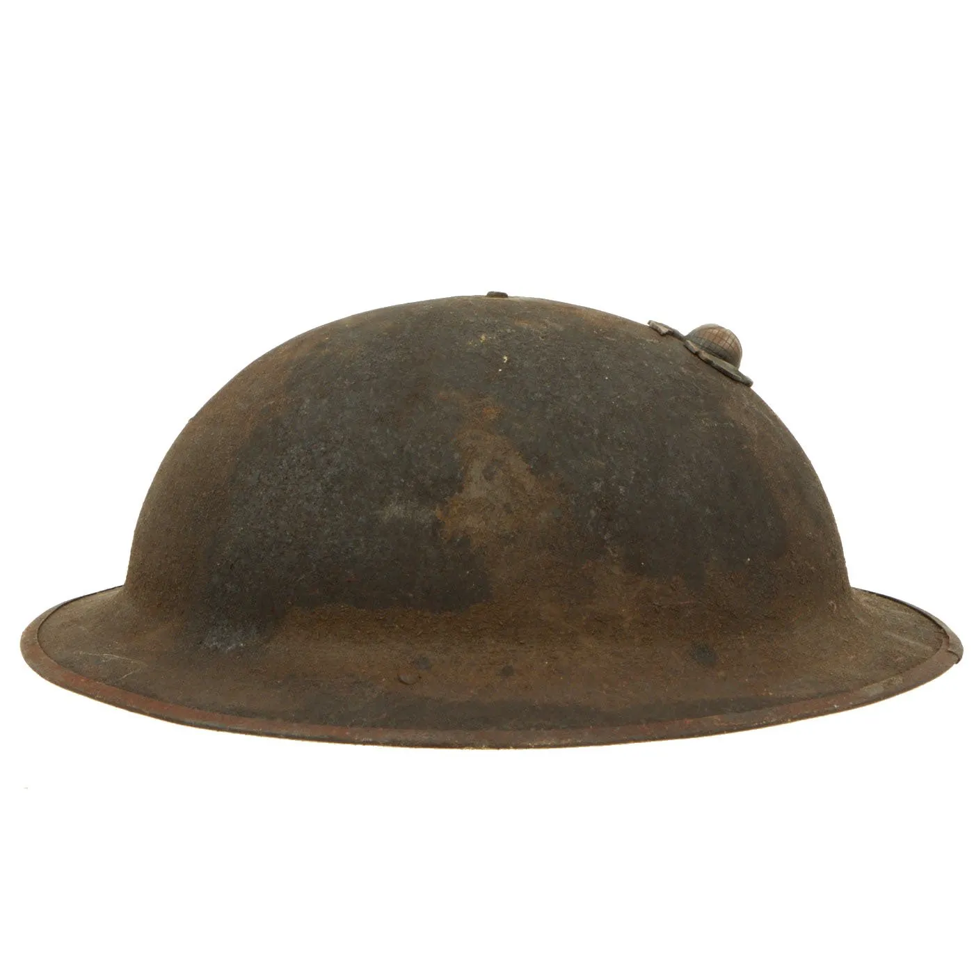 Original WWI U.S. Marine Corps Service Worn M1917 Doughboy Helmet Shell with EGA Badge