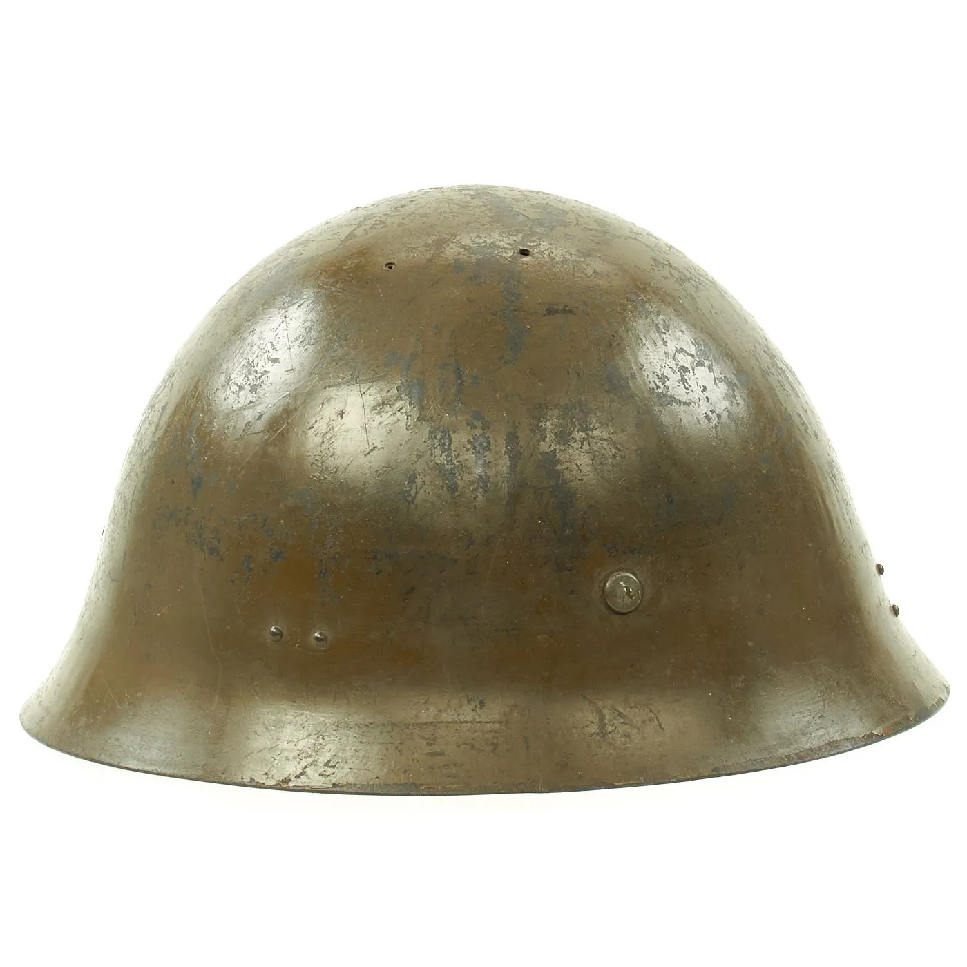 Original WWII Japanese SNLF Special Naval Landing Forces Tetsubo Helmet with Japanese Kanji Markings