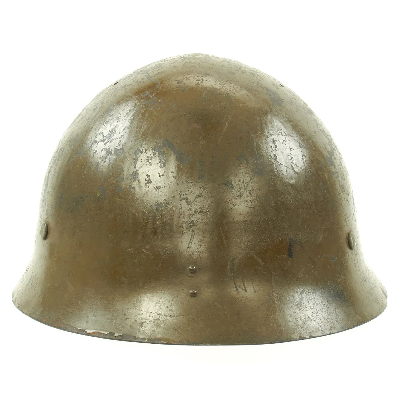 Original WWII Japanese SNLF Special Naval Landing Forces Tetsubo Helmet with Japanese Kanji Markings