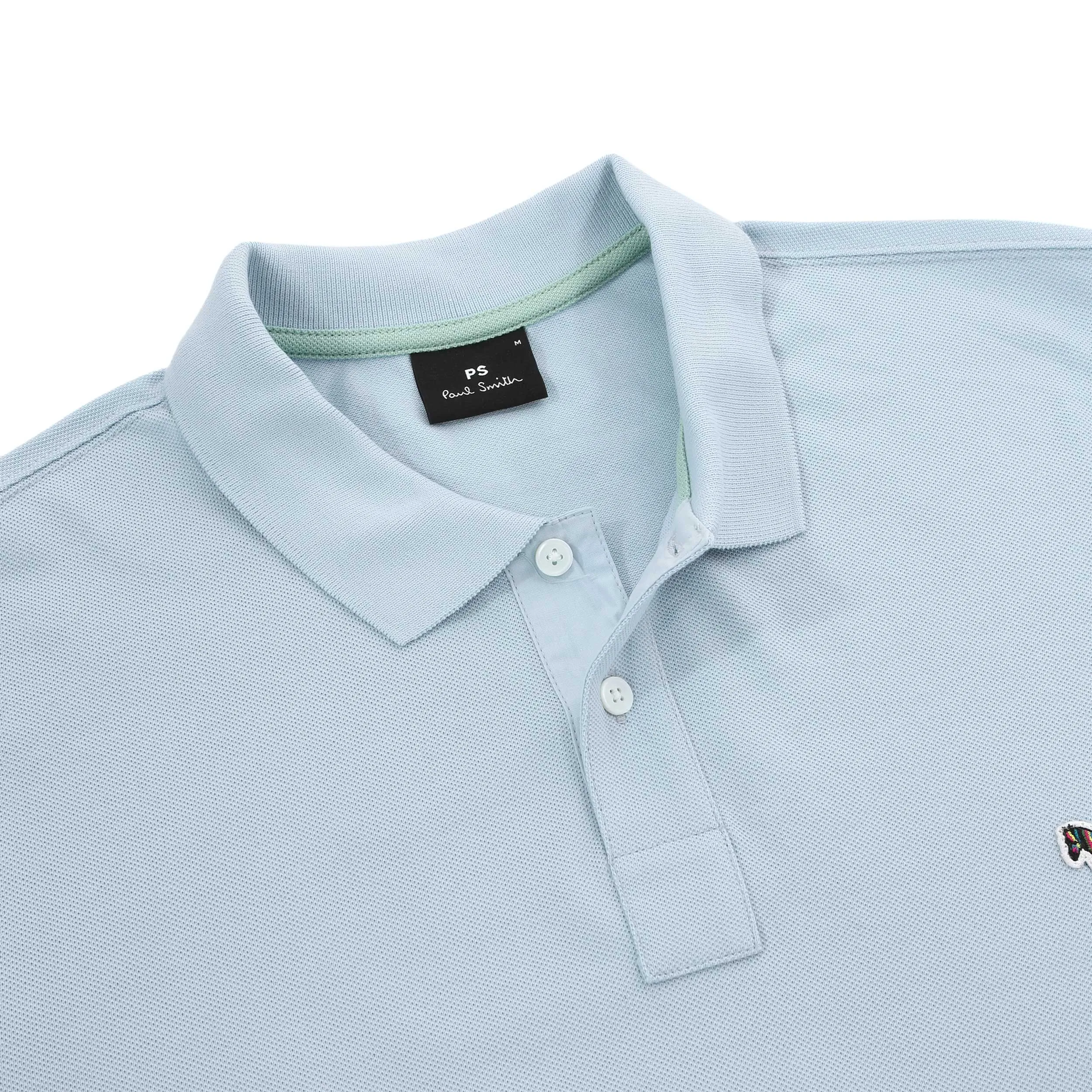 Paul Smith Zebra Badge Polo Shirt in Light Blue