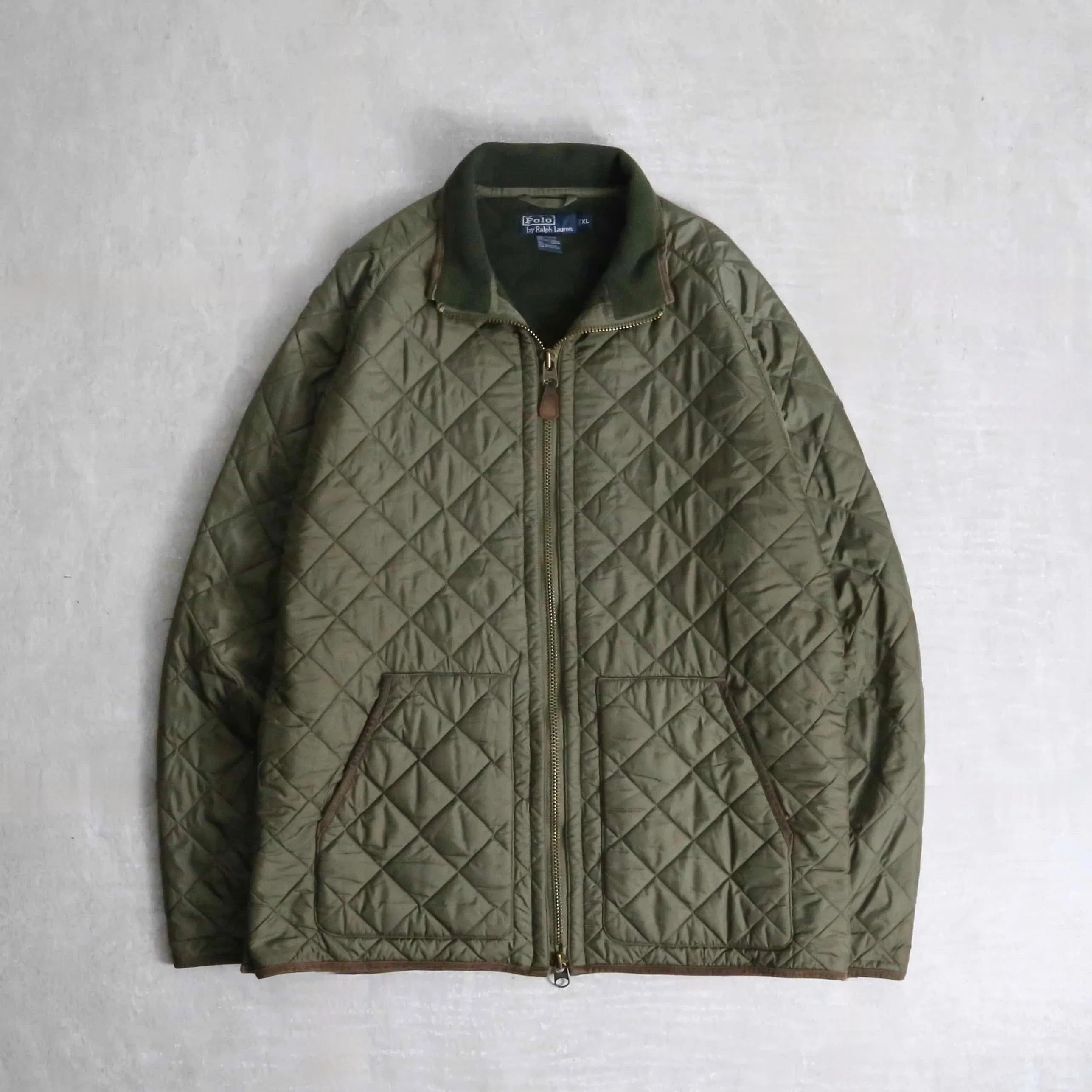 “POLO by RL” khaki color quilted jacket