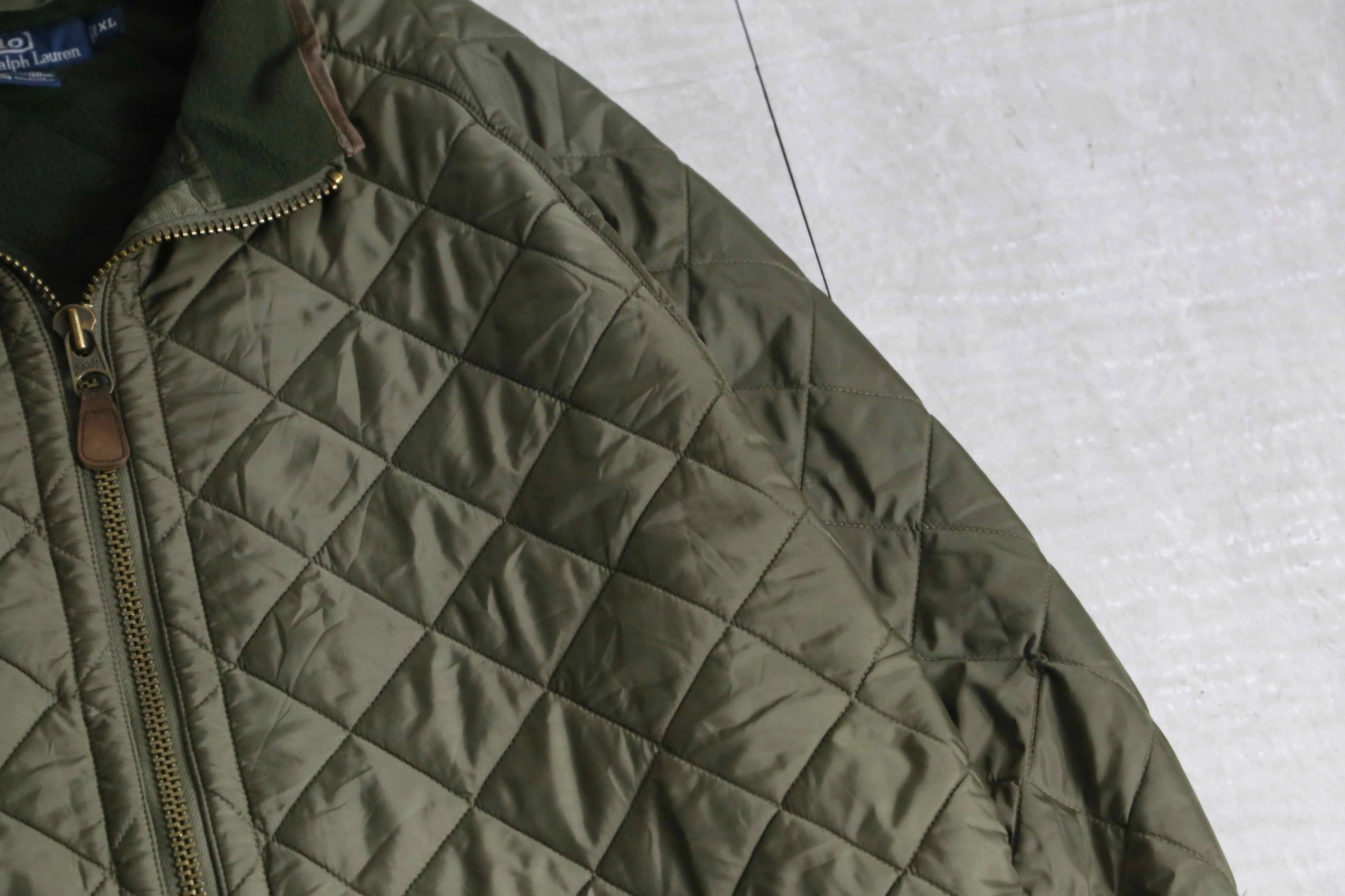 “POLO by RL” khaki color quilted jacket