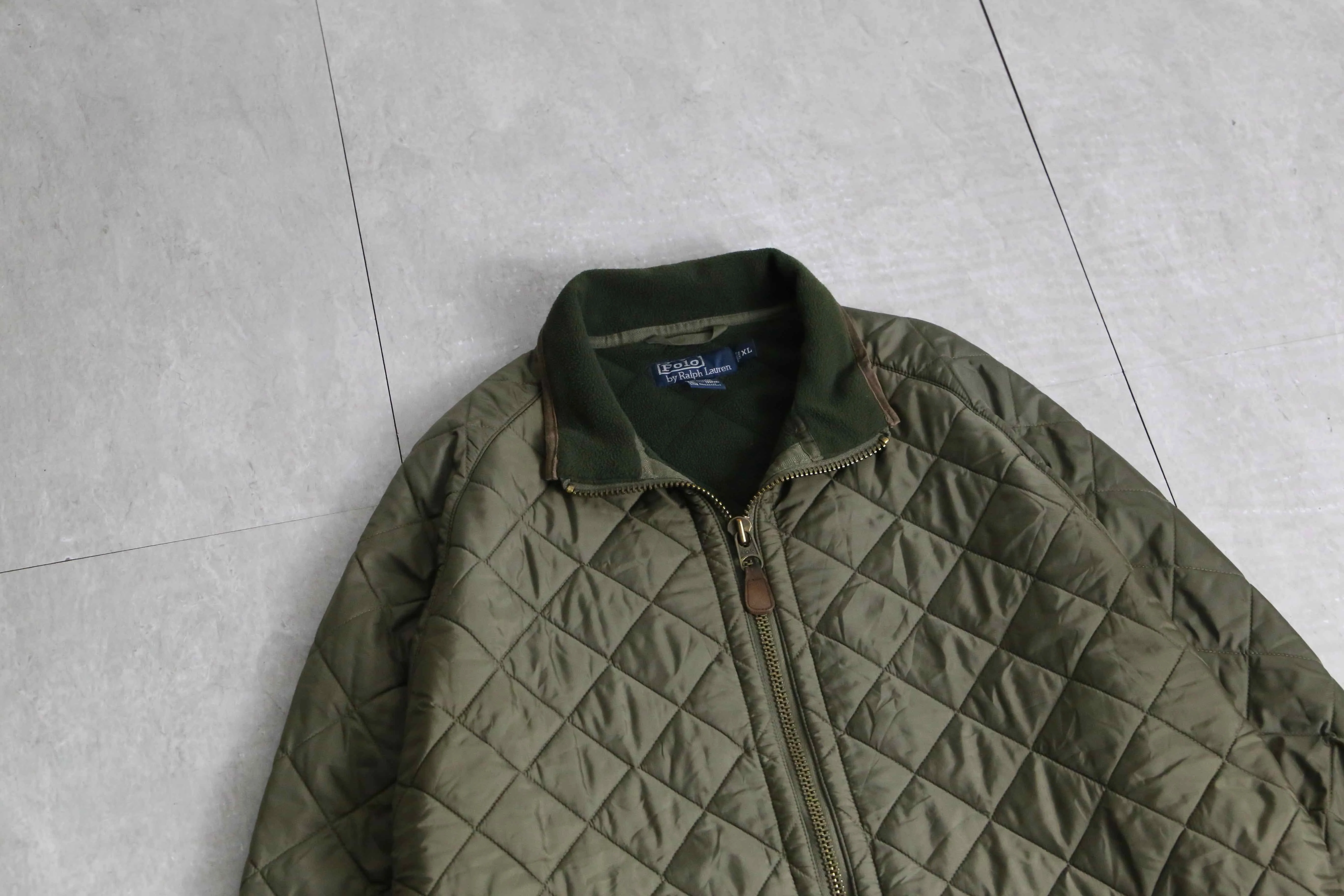 “POLO by RL” khaki color quilted jacket