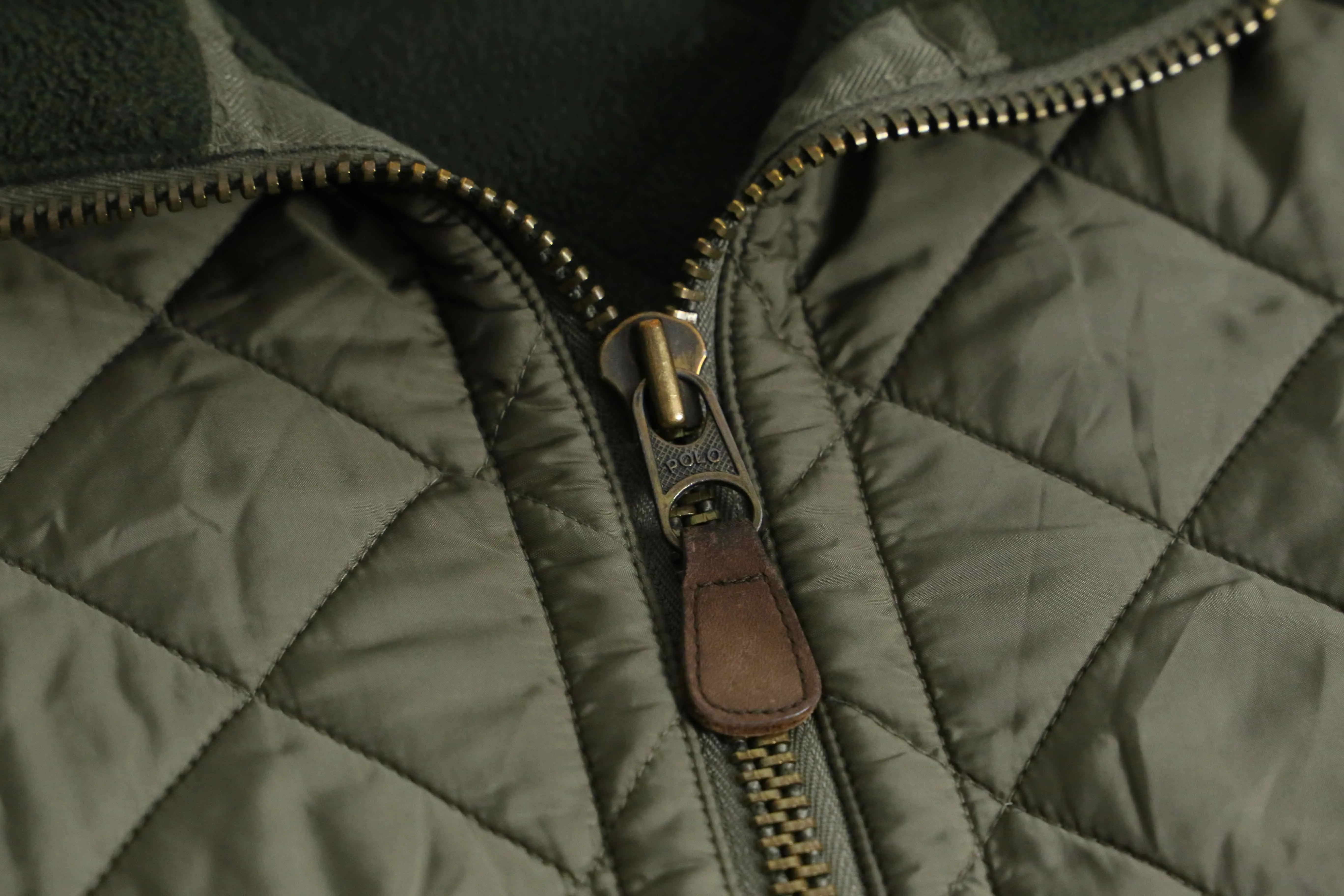 “POLO by RL” khaki color quilted jacket