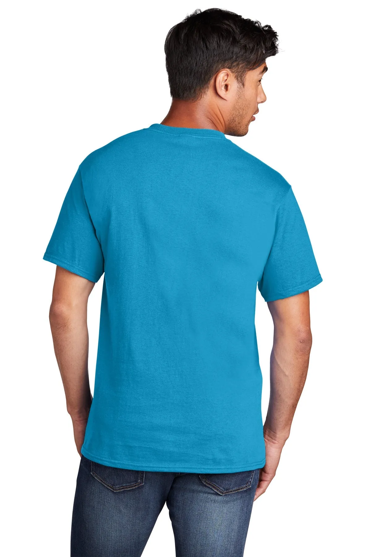 Port & Company Core Cotton Branded Tee's, Neon Blue*