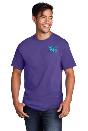 Port & Company Core Cotton Branded Tee's, Purple