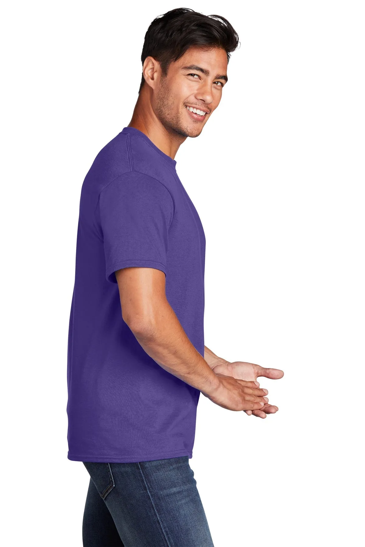 Port & Company Core Cotton Branded Tee's, Purple