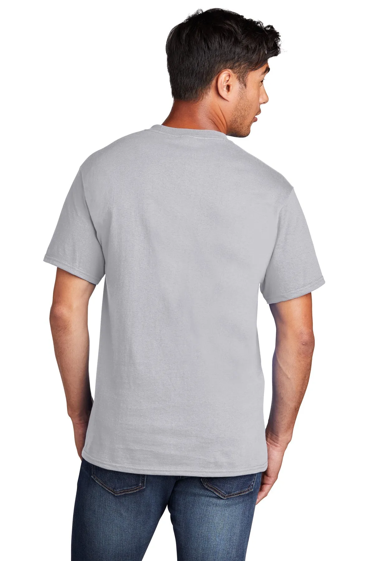 Port & Company Core Cotton Custom Tee's, Silver