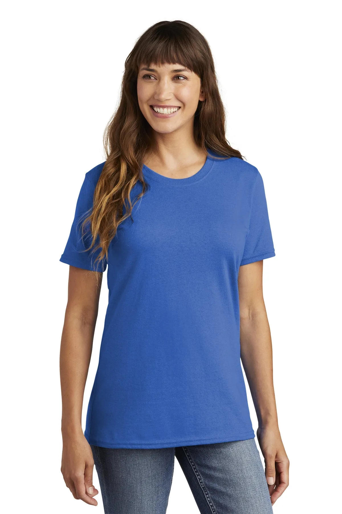 Port & Company Ladies Customized Core Cotton Tee's, Royal