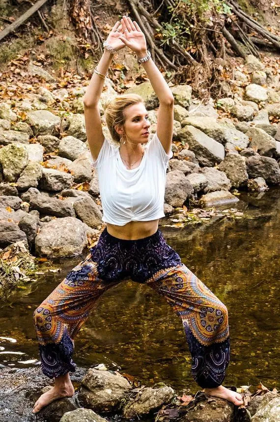 PSYCHEDELIC Women Boho Pants Hippie Pants Yoga