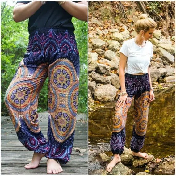 PSYCHEDELIC Women Boho Pants Hippie Pants Yoga