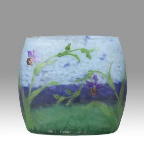 "Floral Lake Landscape Vase" by Daum Frères