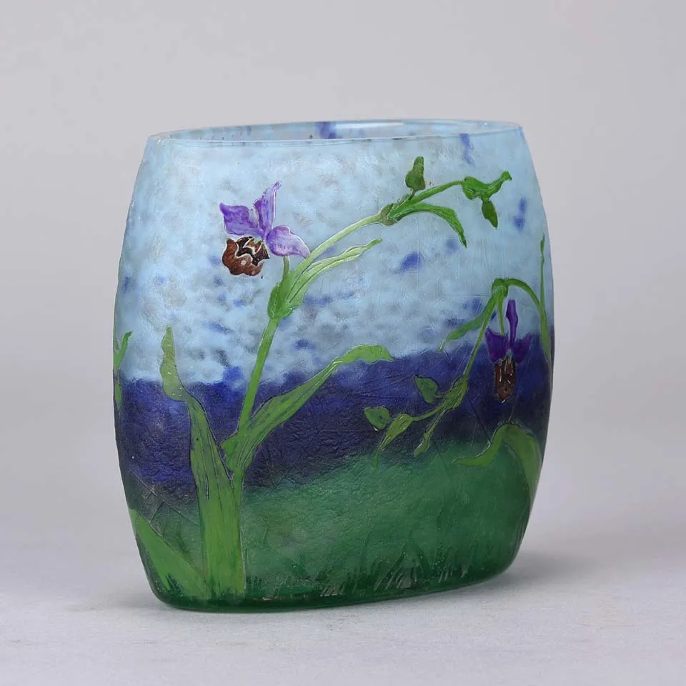 "Floral Lake Landscape Vase" by Daum Frères