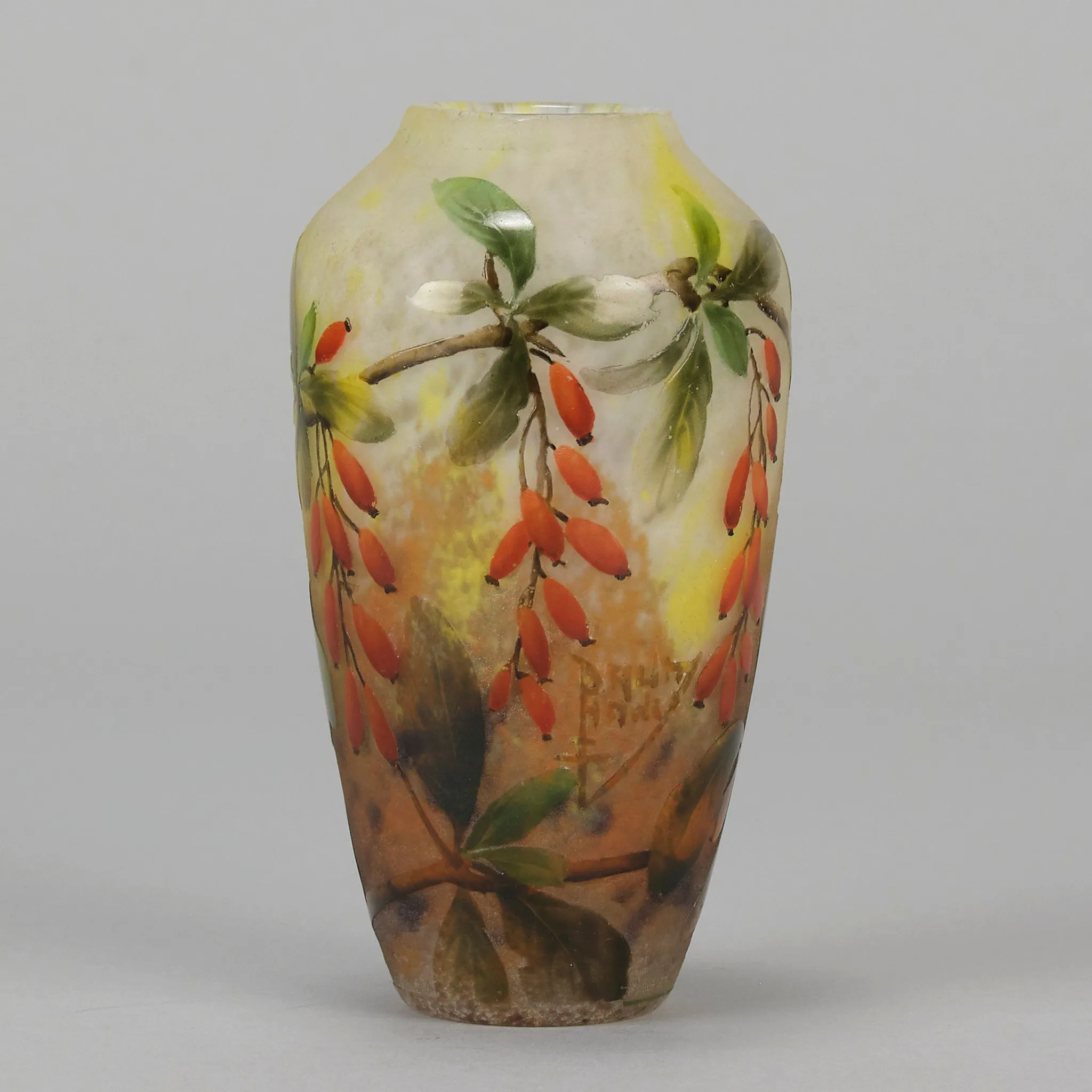 "Rosehips Vase" by Daum Freres