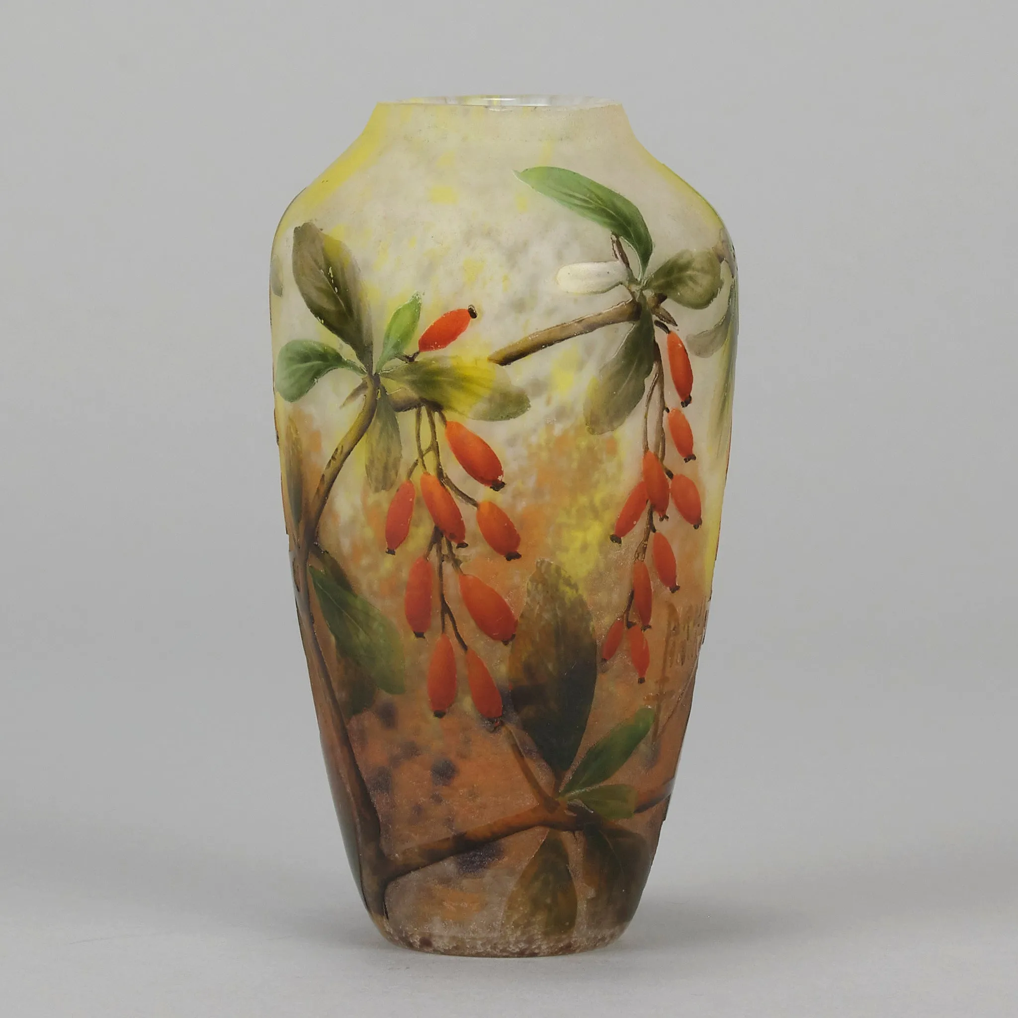 "Rosehips Vase" by Daum Freres