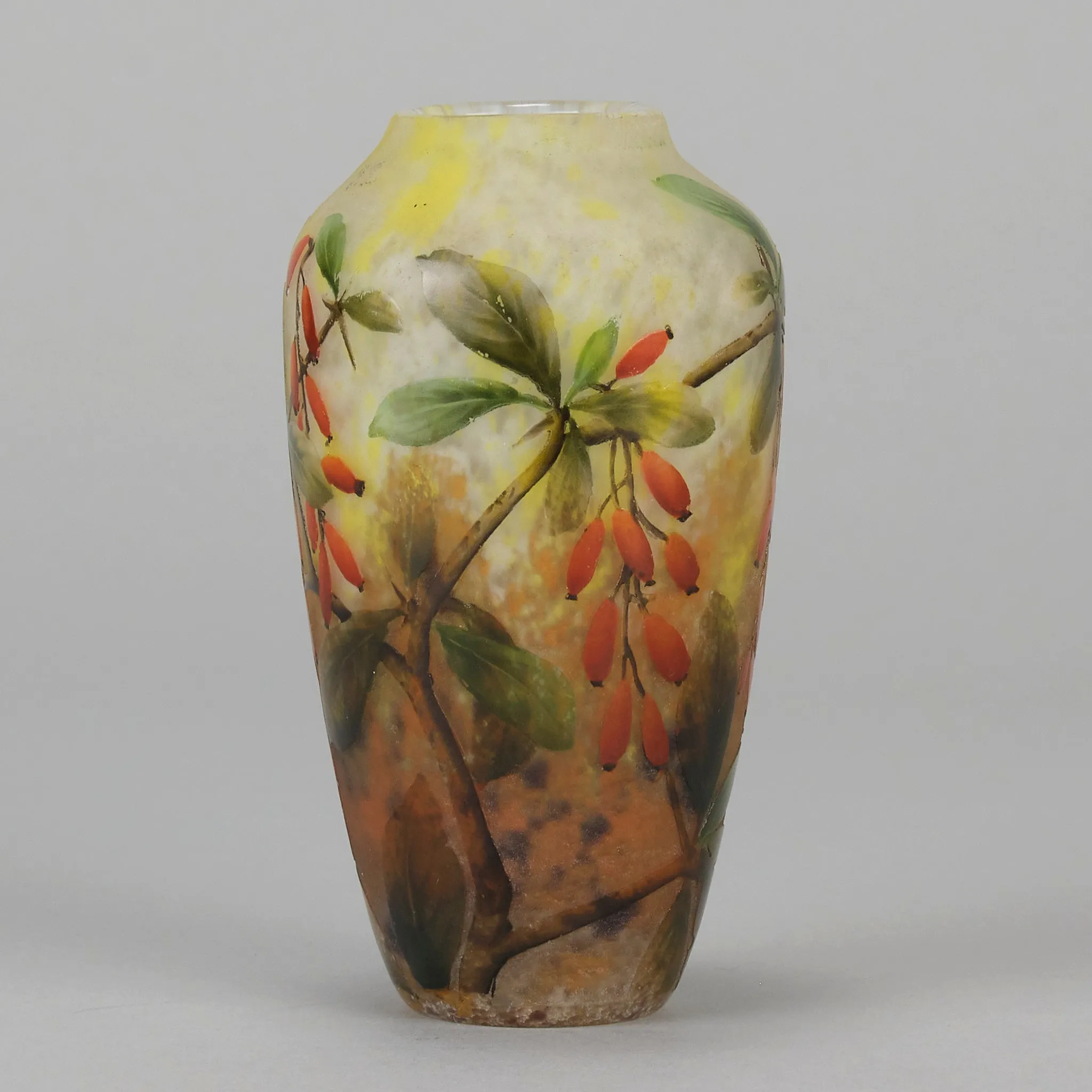 "Rosehips Vase" by Daum Freres