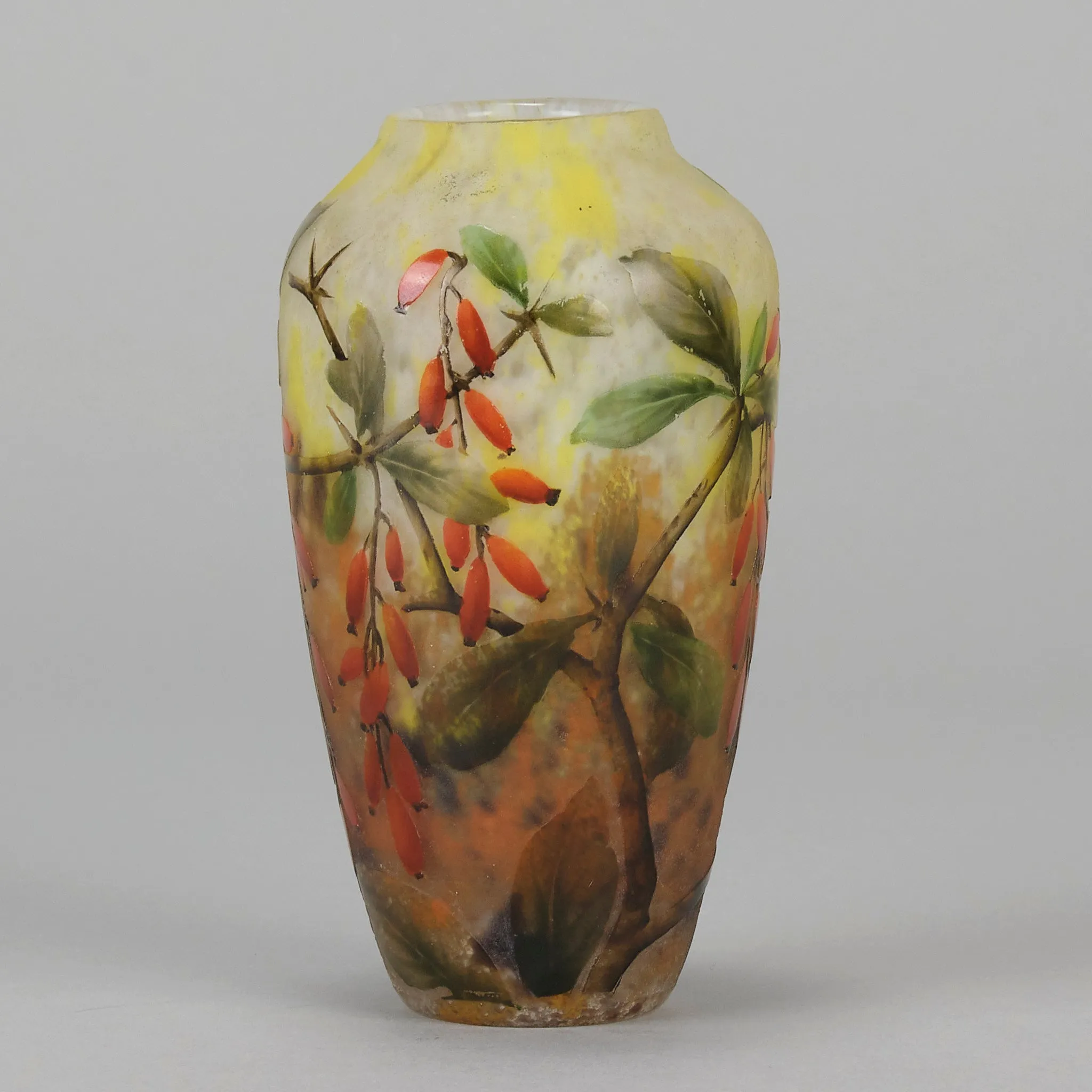 "Rosehips Vase" by Daum Freres