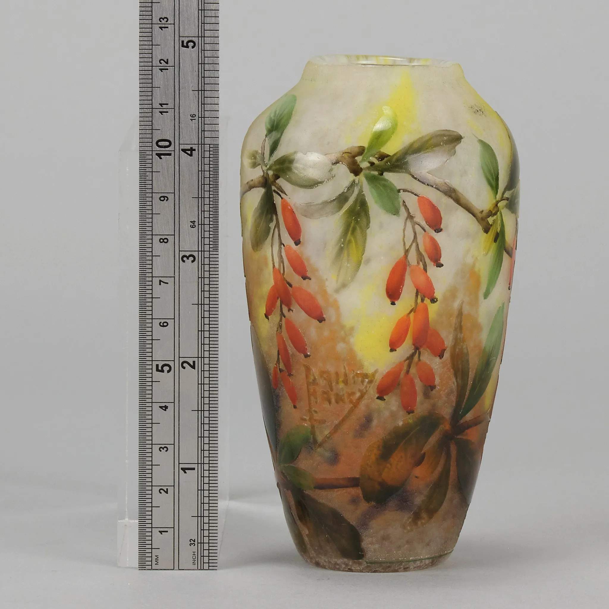 "Rosehips Vase" by Daum Freres