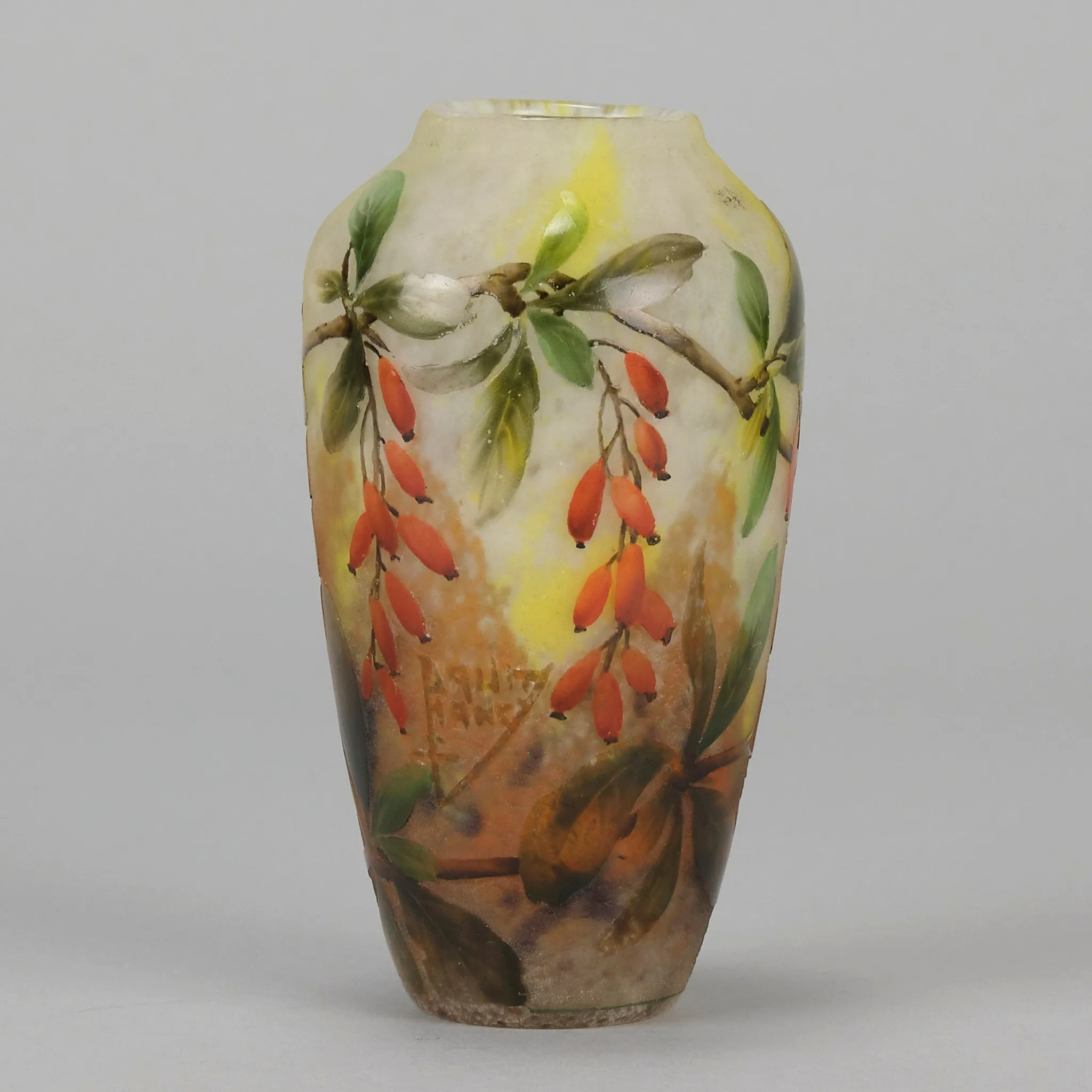 "Rosehips Vase" by Daum Freres