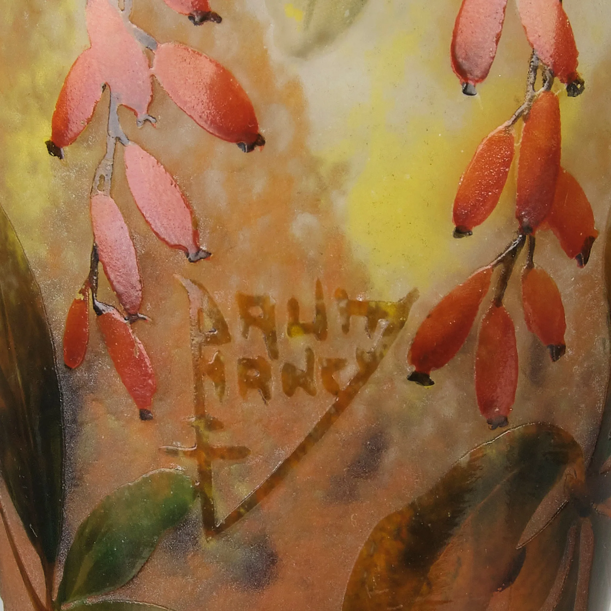 "Rosehips Vase" by Daum Freres