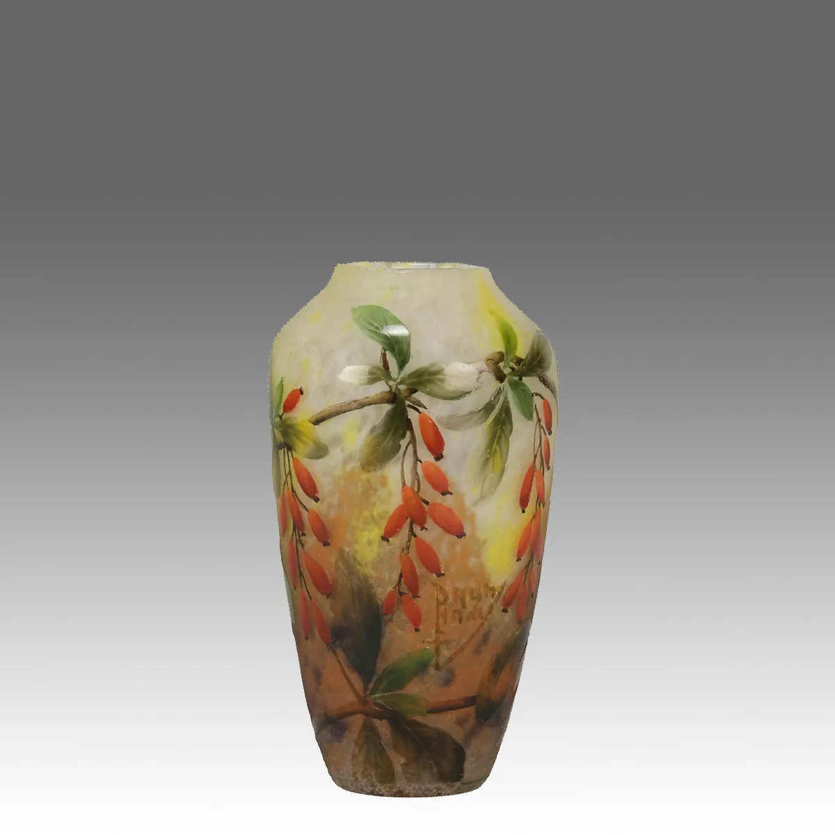 "Rosehips Vase" by Daum Freres