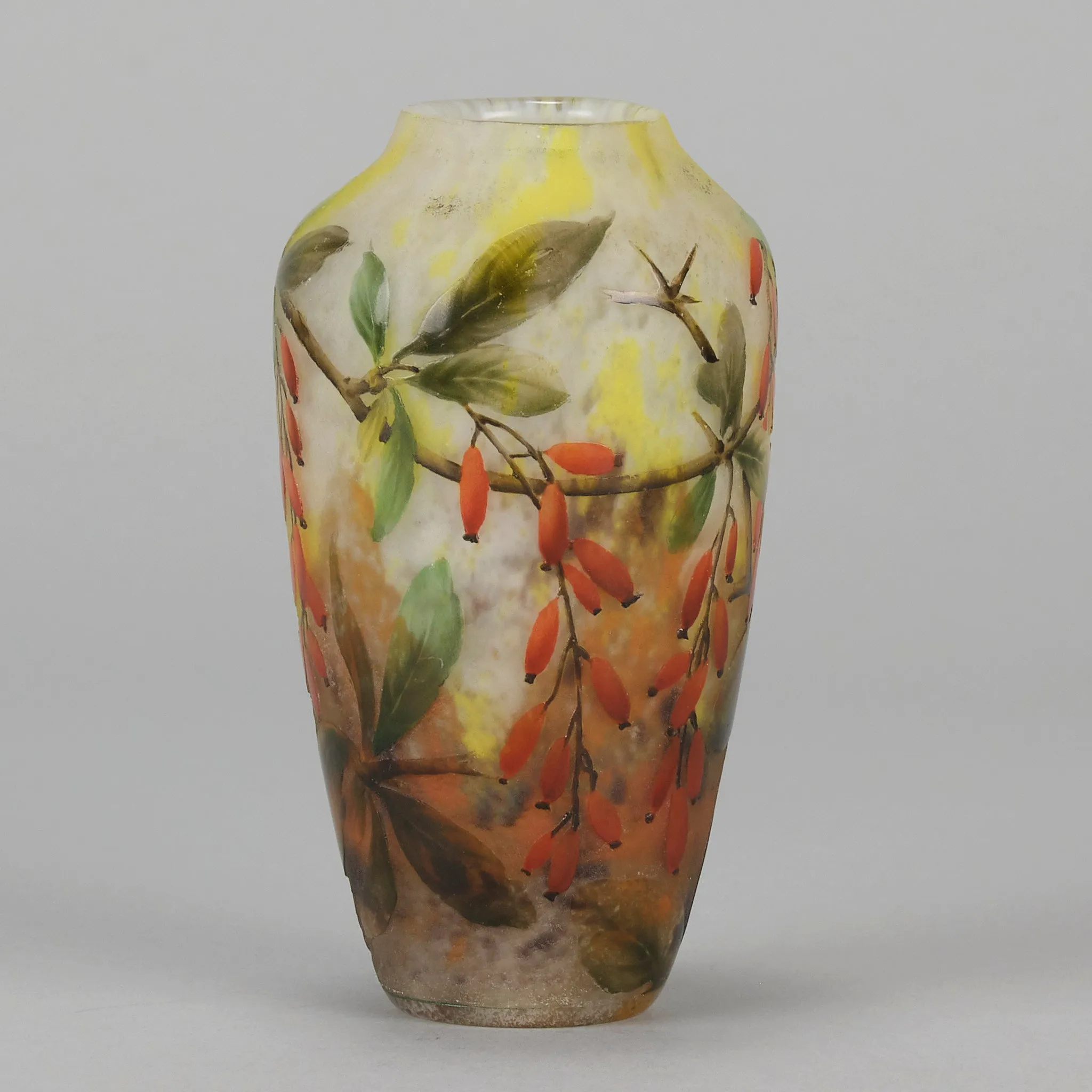 "Rosehips Vase" by Daum Freres