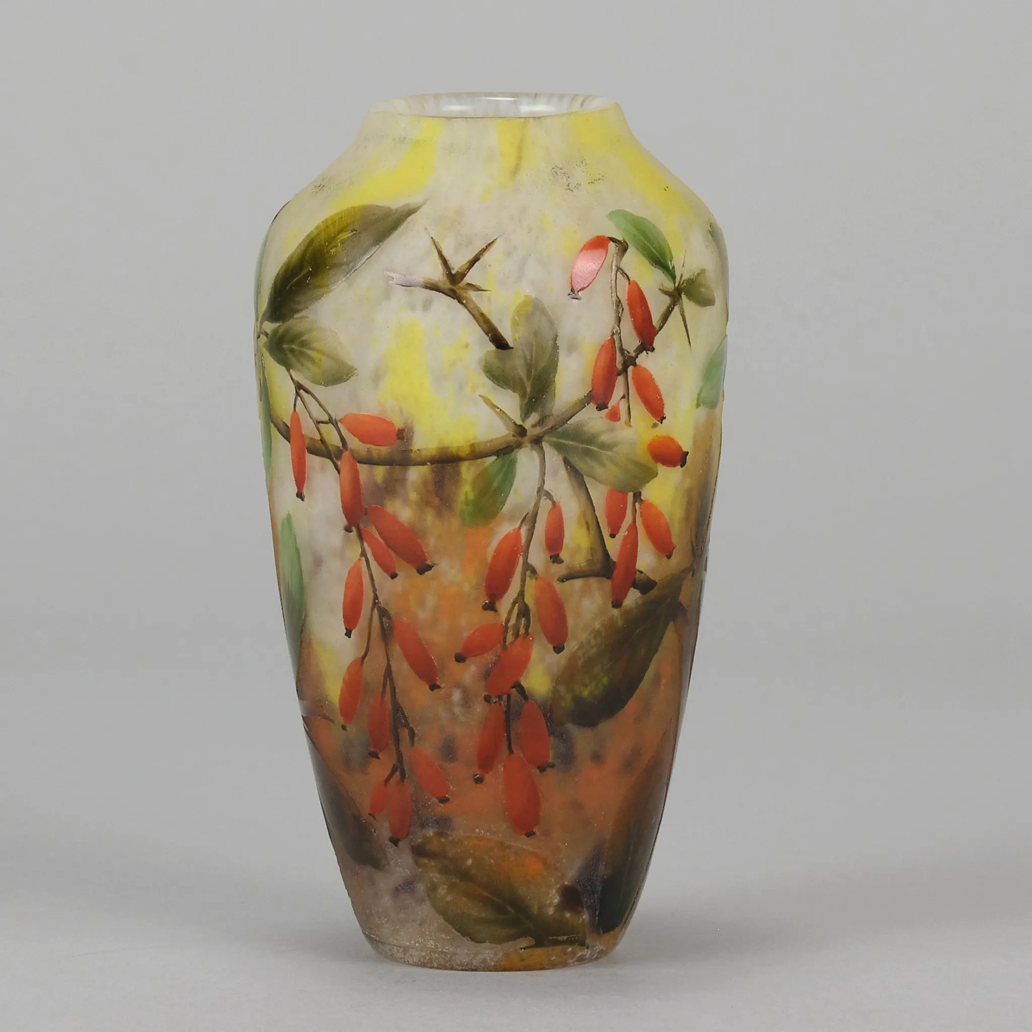 "Rosehips Vase" by Daum Freres