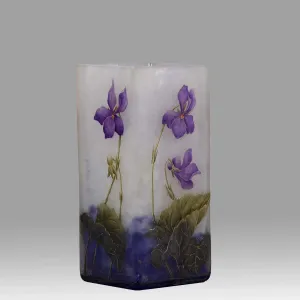 "Violettes Vase" by Daum Frères