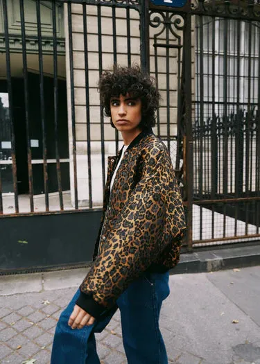 RITA BOMBER JACKET (LEOPARD)