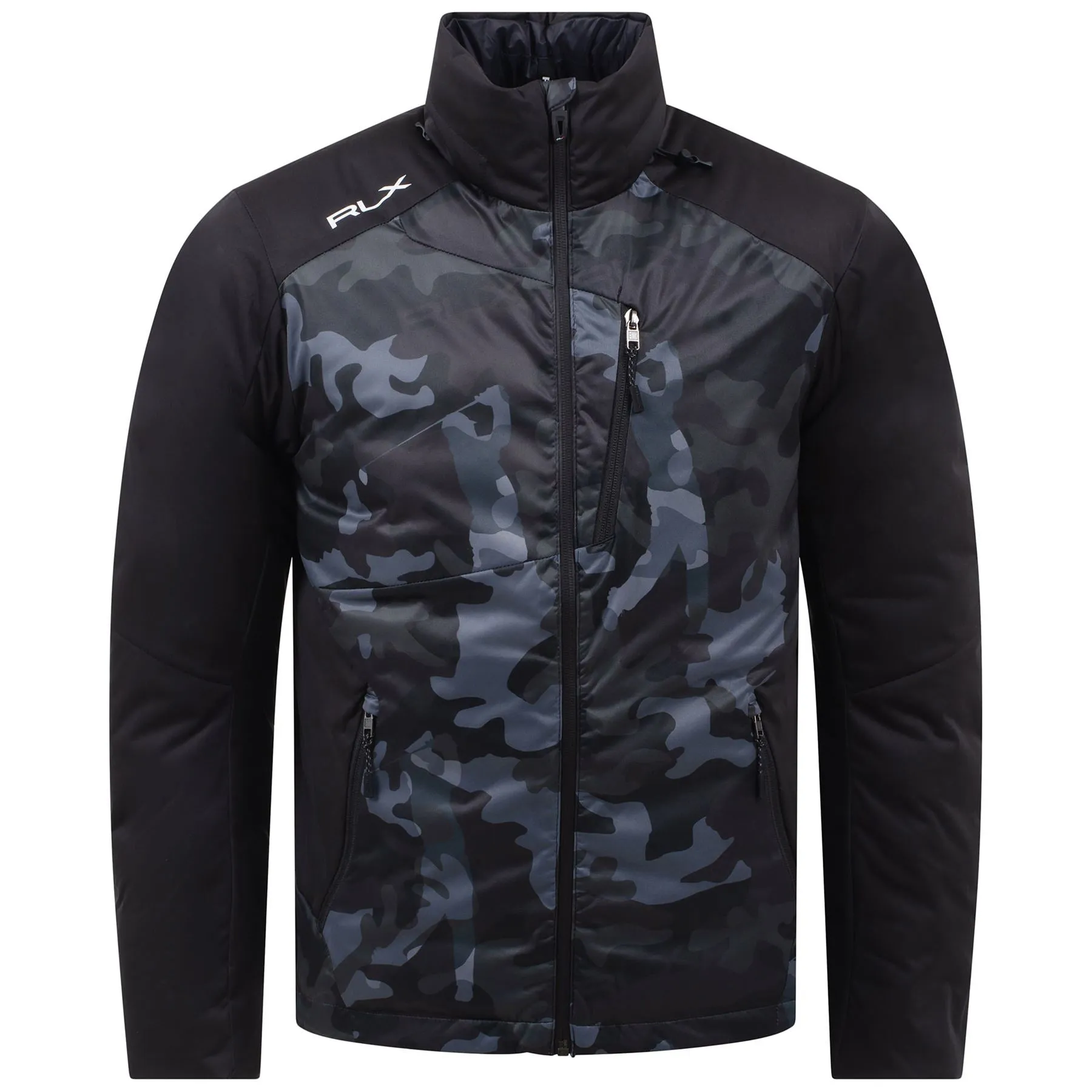 RLX Everest Flux Softshell3L Windbreaker Polo Black Camo - AW22