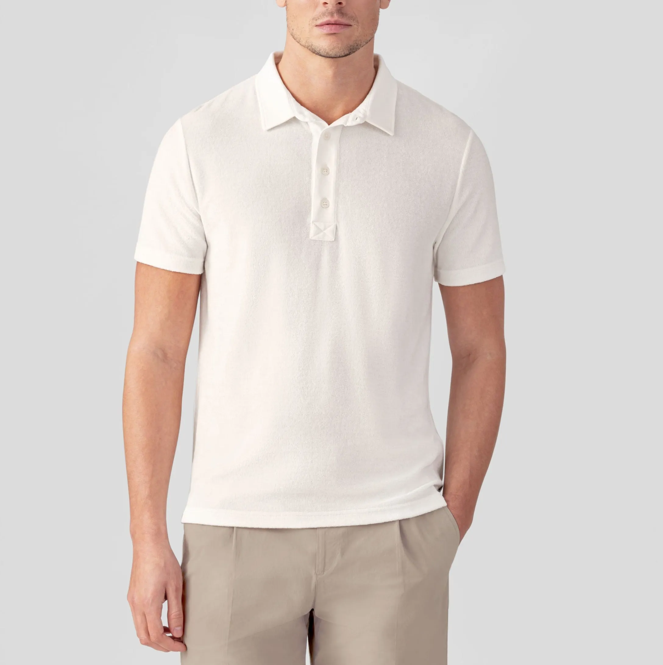 Ron Dorff Terry Polo Pique Collar