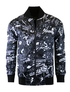 S51050-ANIMATION BOMBER JACKET (BLACK)